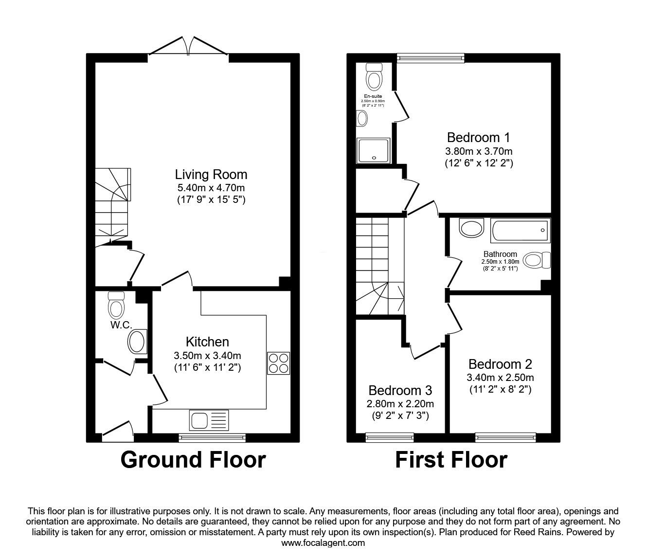 Floorplan of 3 bedroom Mid Terrace House for sale, Weaver Close, Hazel Grove, Cheshire, SK7