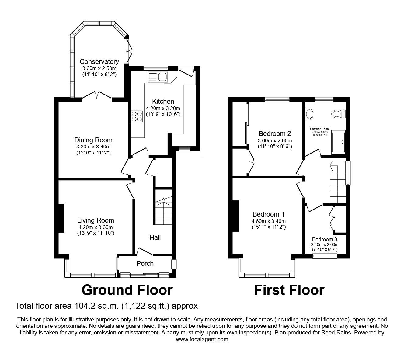 Floorplan of 3 bedroom Semi Detached House for sale, Woodbank Avenue, Offerton, Cheshire, SK1