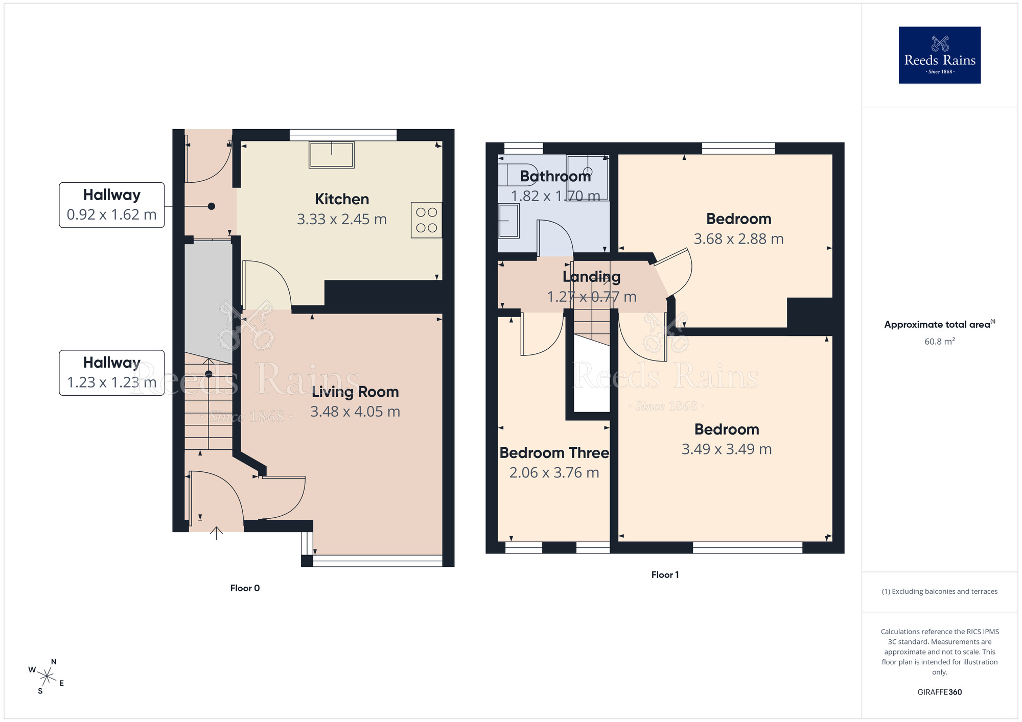 Floorplan of 3 bedroom Mid Terrace House to rent, Oldham Avenue, Offerton, Cheshire, SK1
