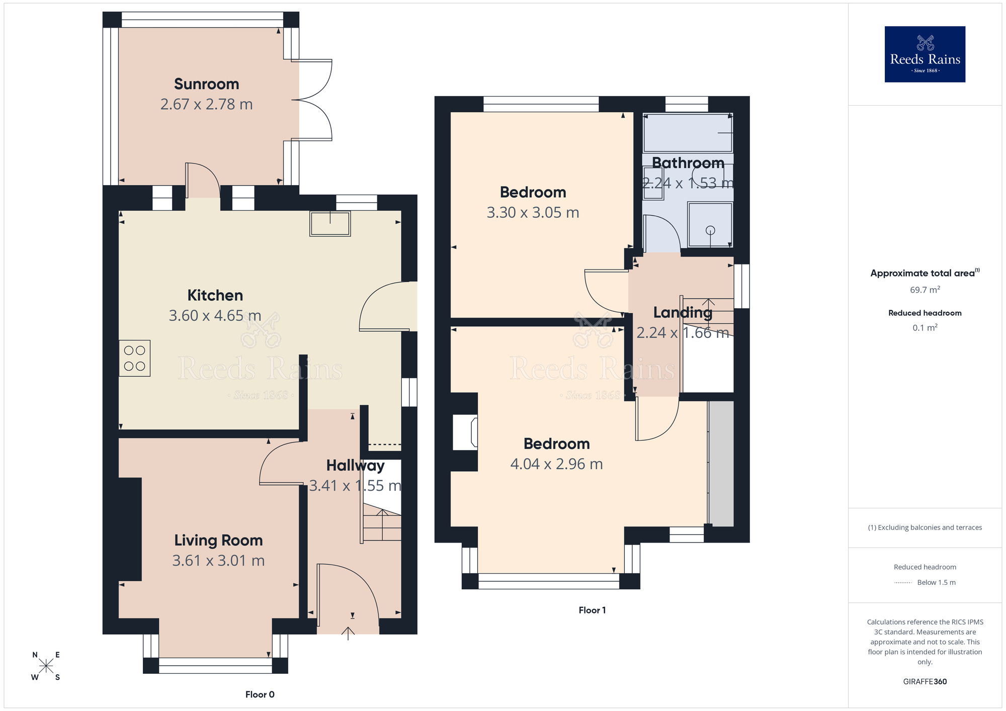 Floorplan of 2 bedroom Semi Detached House for sale, Ripley Avenue, Great Moor, Cheshire, SK2