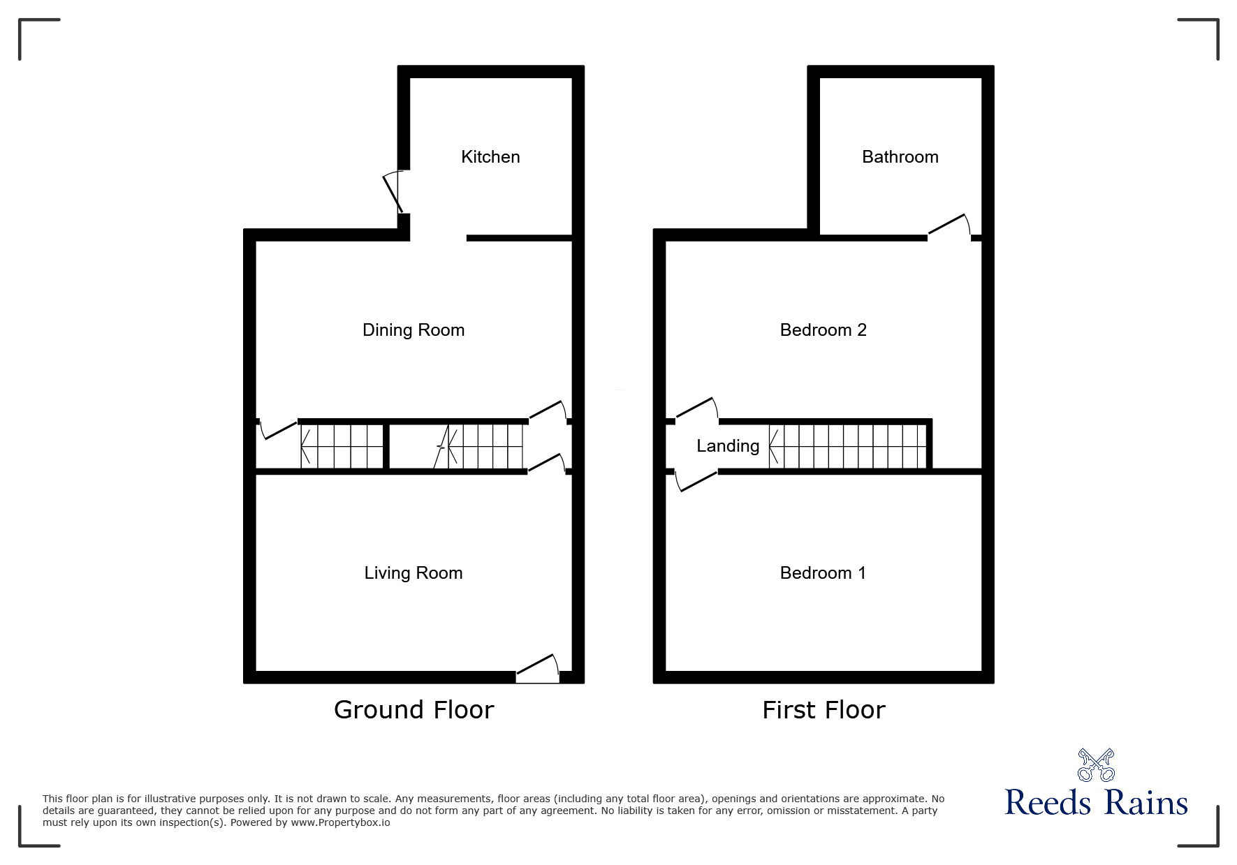 Floorplan of 2 bedroom Mid Terrace House to rent, Higher Hillgate, Hillgate, Cheshire, SK1
