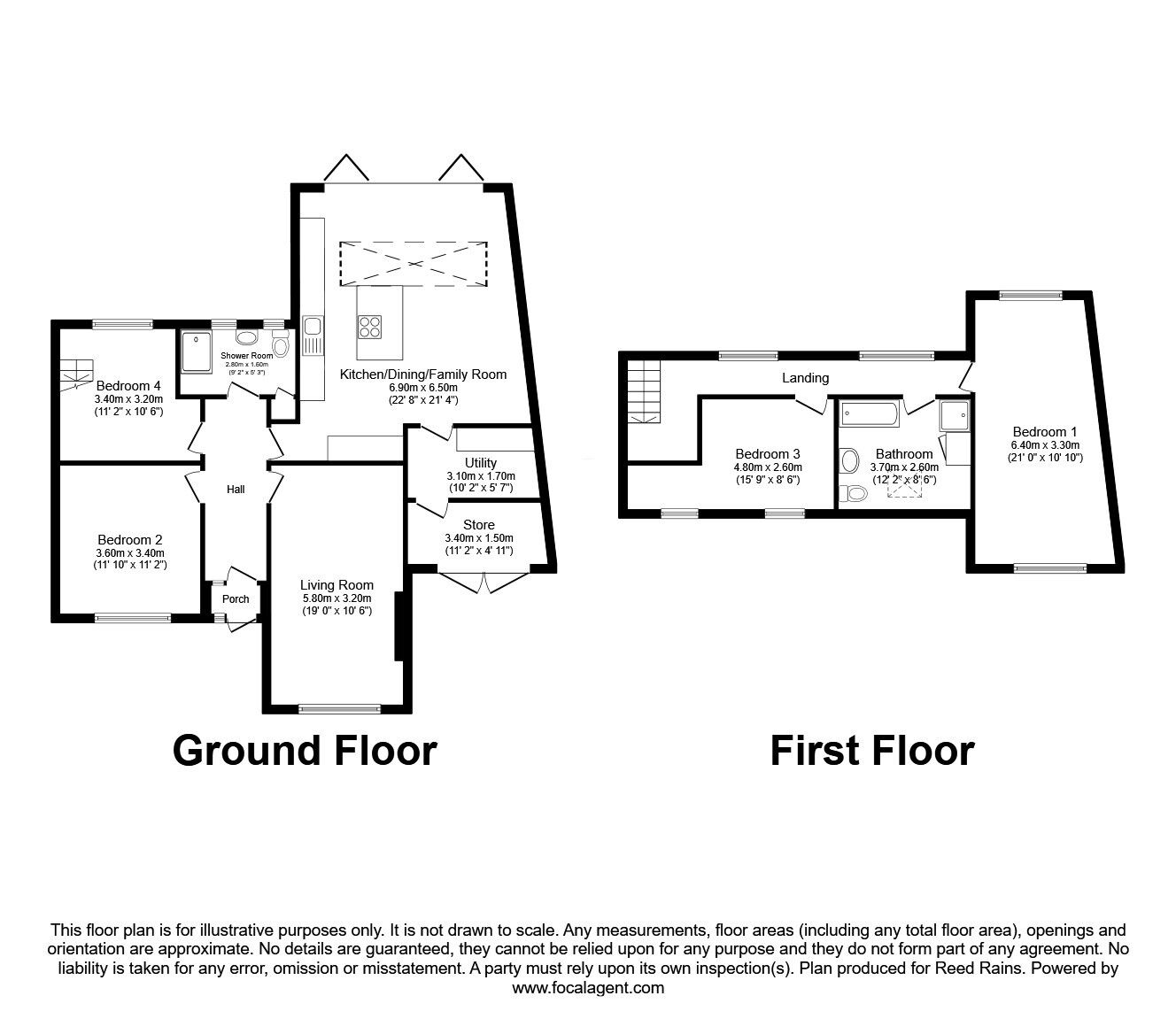 Floorplan of 3 bedroom Detached Bungalow for sale, Woodside Drive, High Lane, Cheshire, SK6