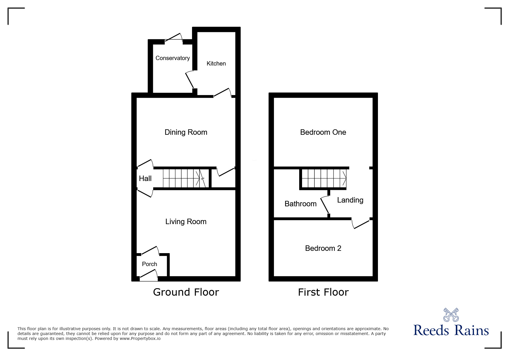 Floorplan of 2 bedroom Semi Detached House for sale, Islington Road, Great Moor, Cheshire, SK2