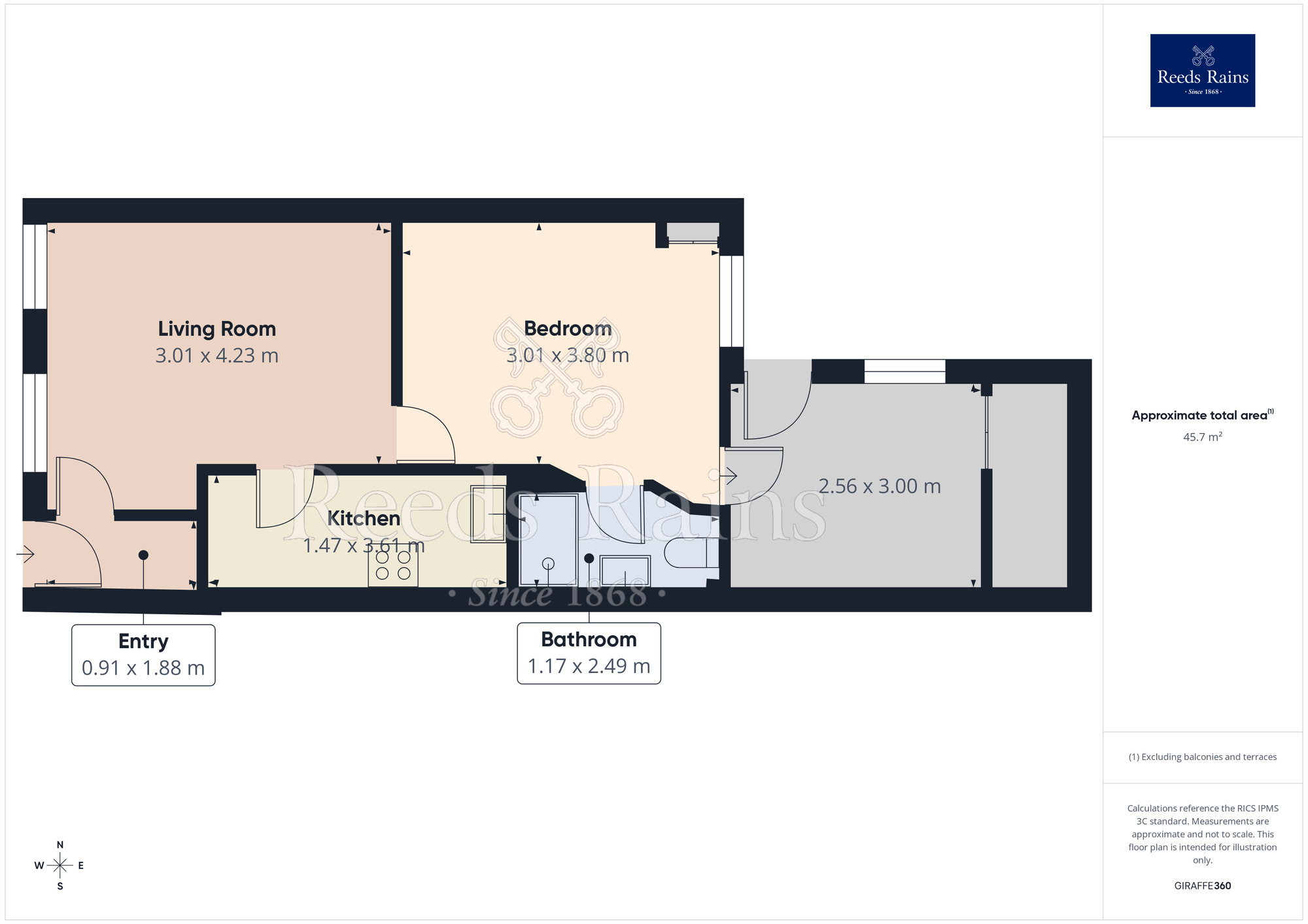 Floorplan of 2 bedroom Flat for sale, Moorland Road, Woodsmoor, Cheshire, SK2