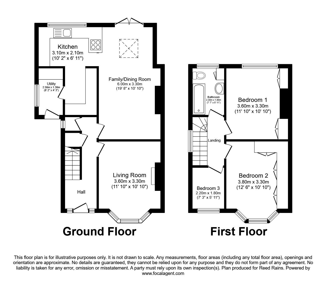 Floorplan of 3 bedroom Semi Detached House for sale, Filey Road, Offerton, Cheshire, SK2