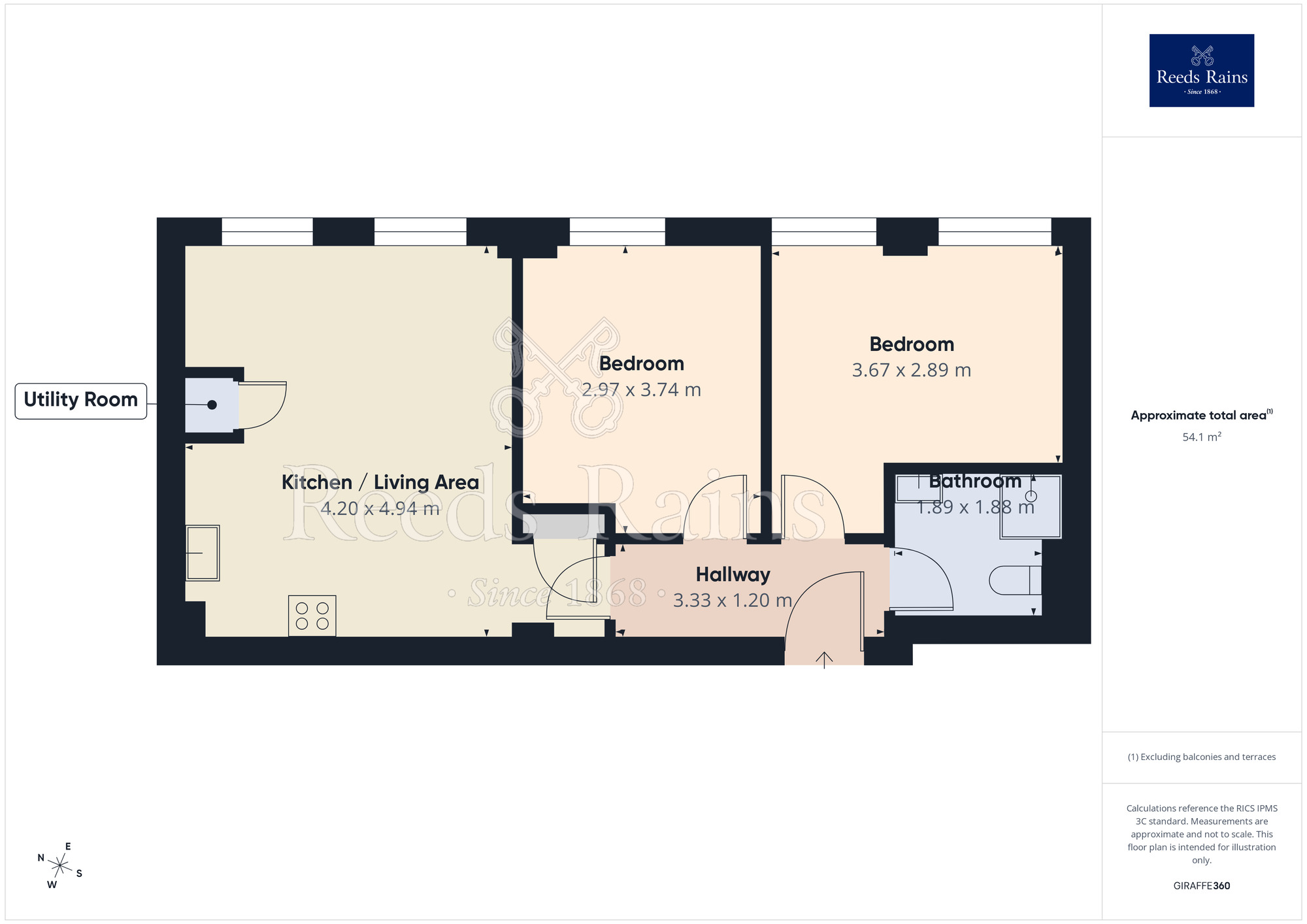 Floorplan of 2 bedroom Flat for sale, Lee Street, Stockport, Cheshire, SK1