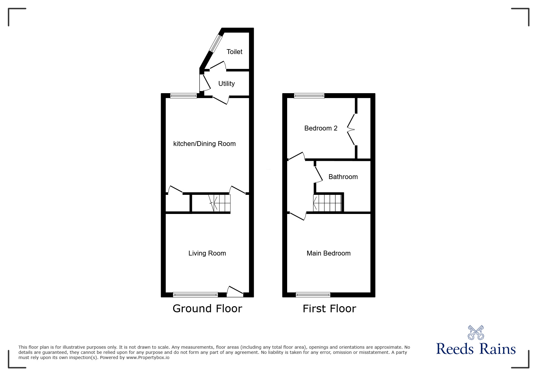 Floorplan of 2 bedroom End Terrace House to rent, Dawson Street, Portwood, Cheshire, SK1