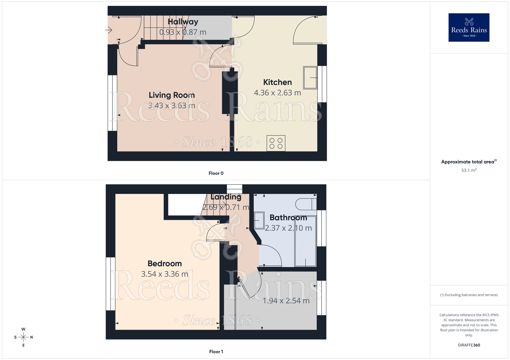 Floorplan of 2 bedroom Semi Detached House to rent, Nicholson Street, Heaton Norris, Cheshire, SK4