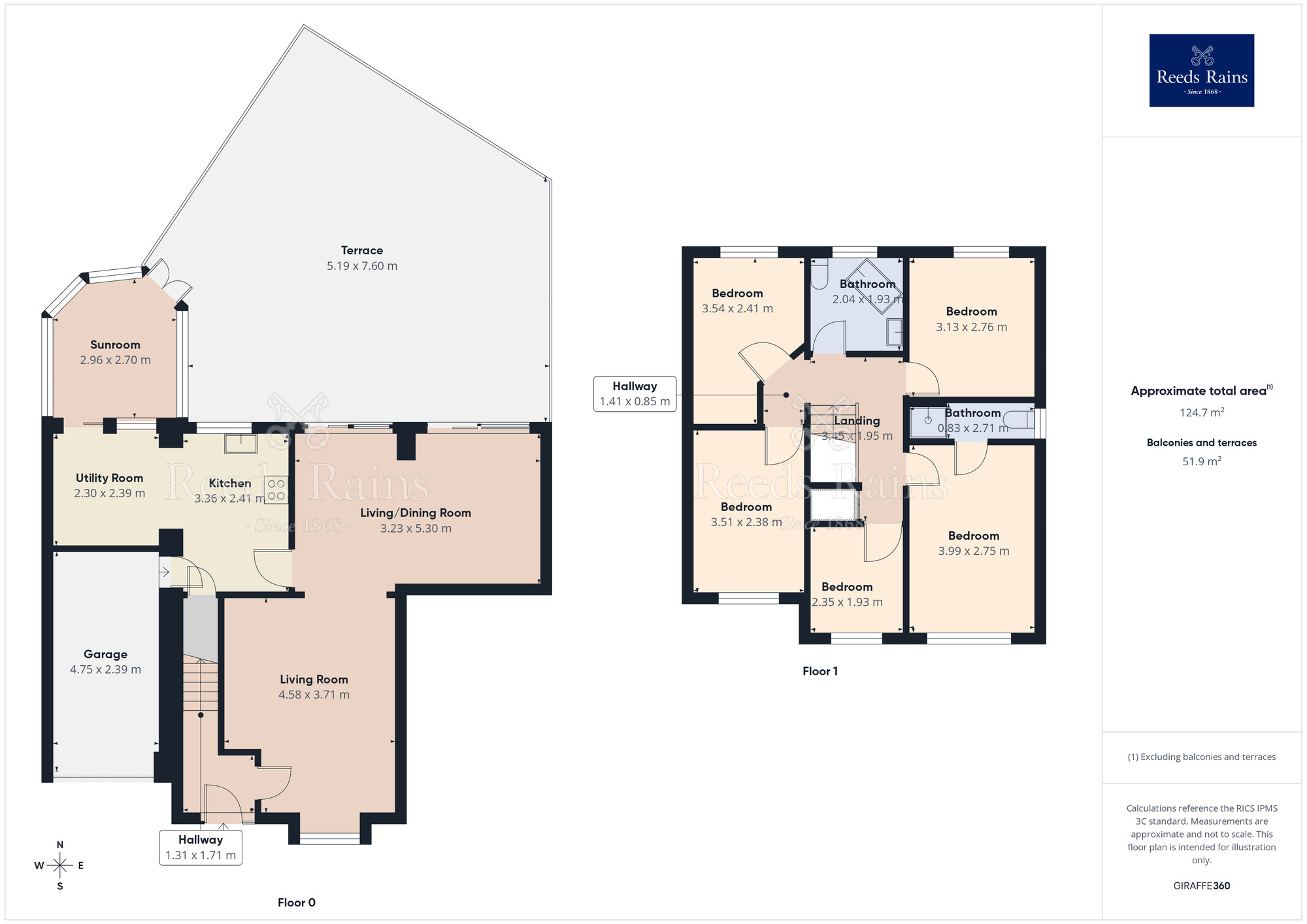 Floorplan of 5 bedroom Detached House for sale, Elderfield Drive, Bredbury, Cheshire, SK6