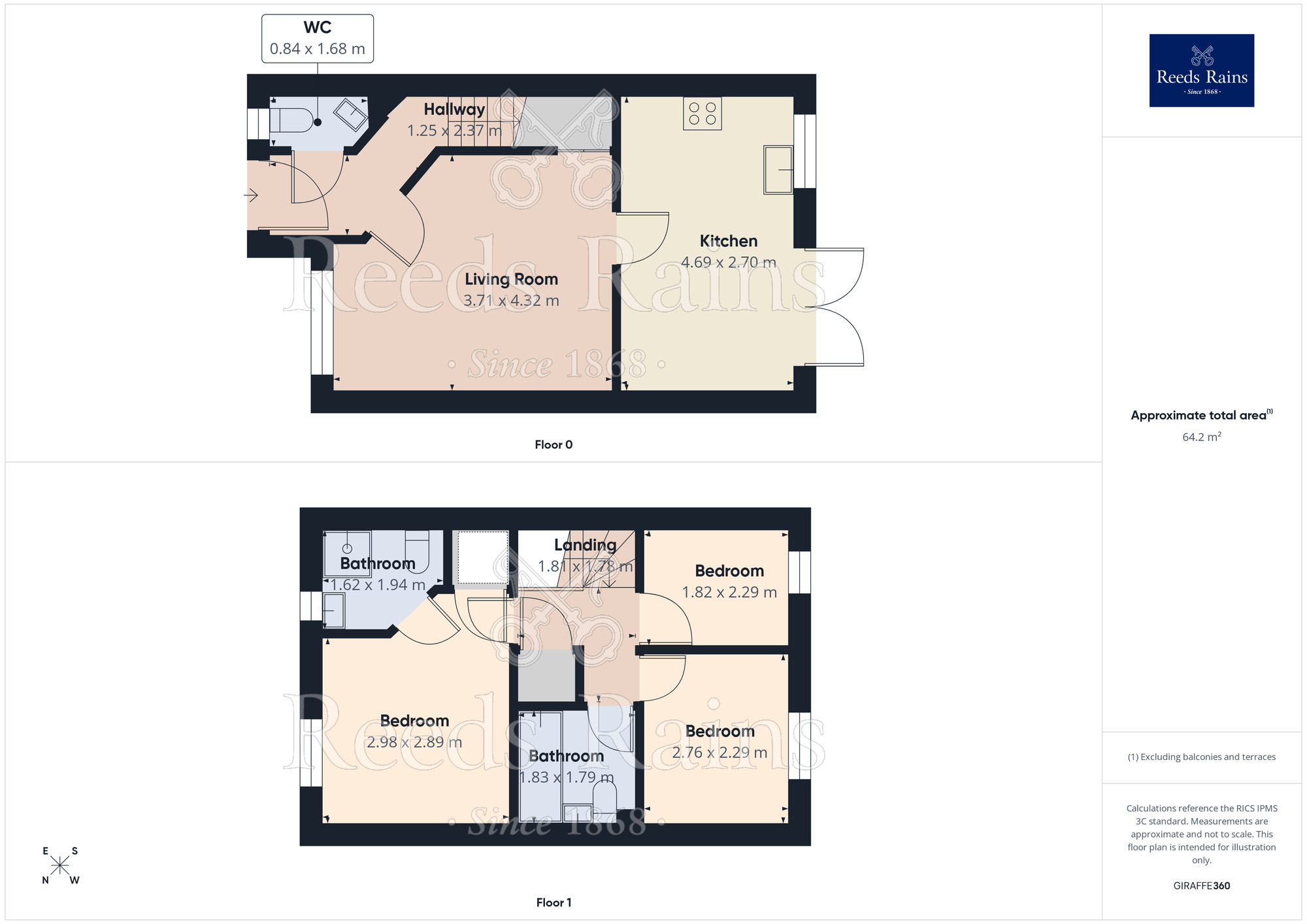 Floorplan of 3 bedroom Semi Detached House for sale, Storey Road, Disley, Cheshire, SK12