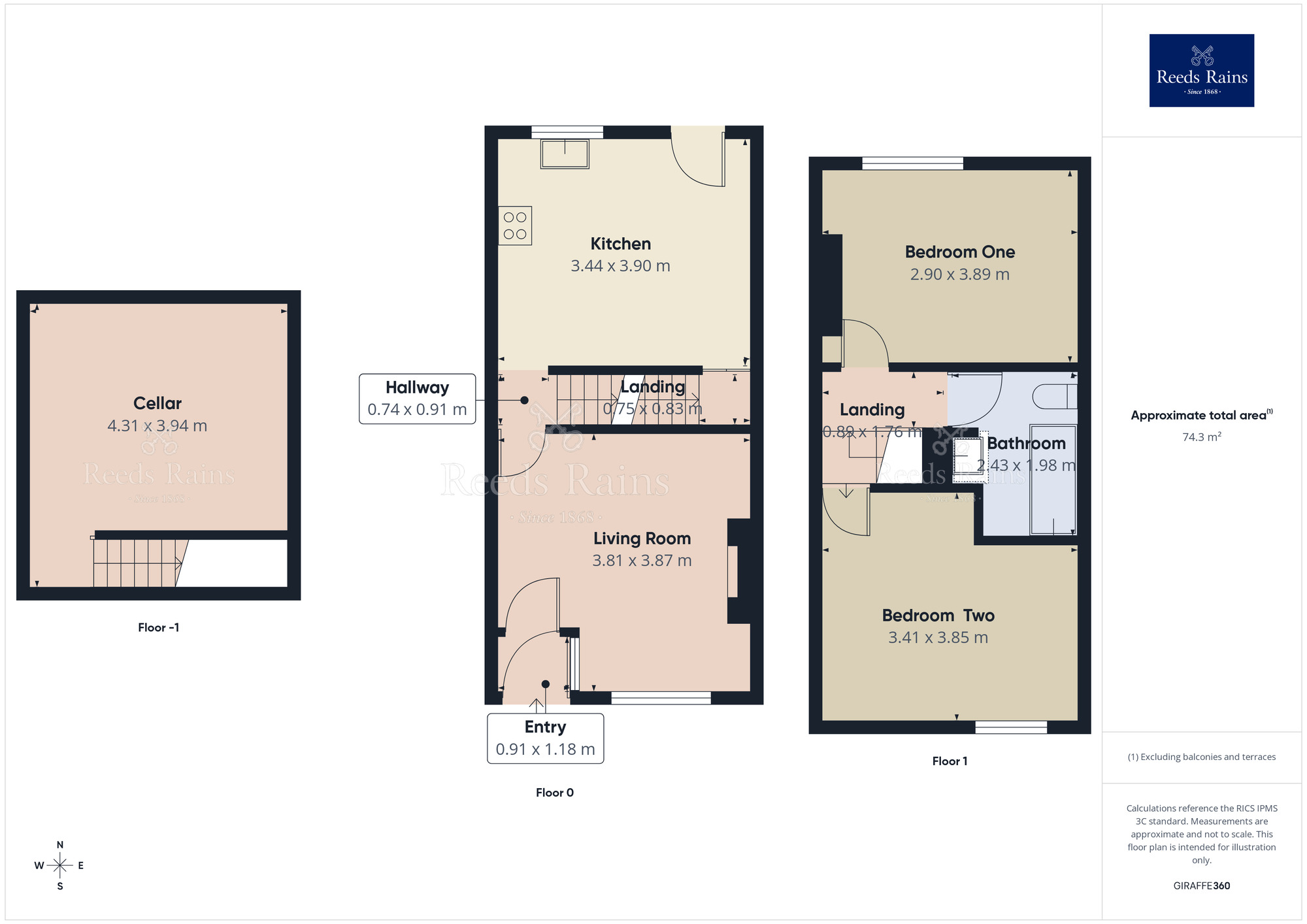 Floorplan of 2 bedroom Mid Terrace House for sale, Dundonald Street, Heaviley, Cheshire, SK2