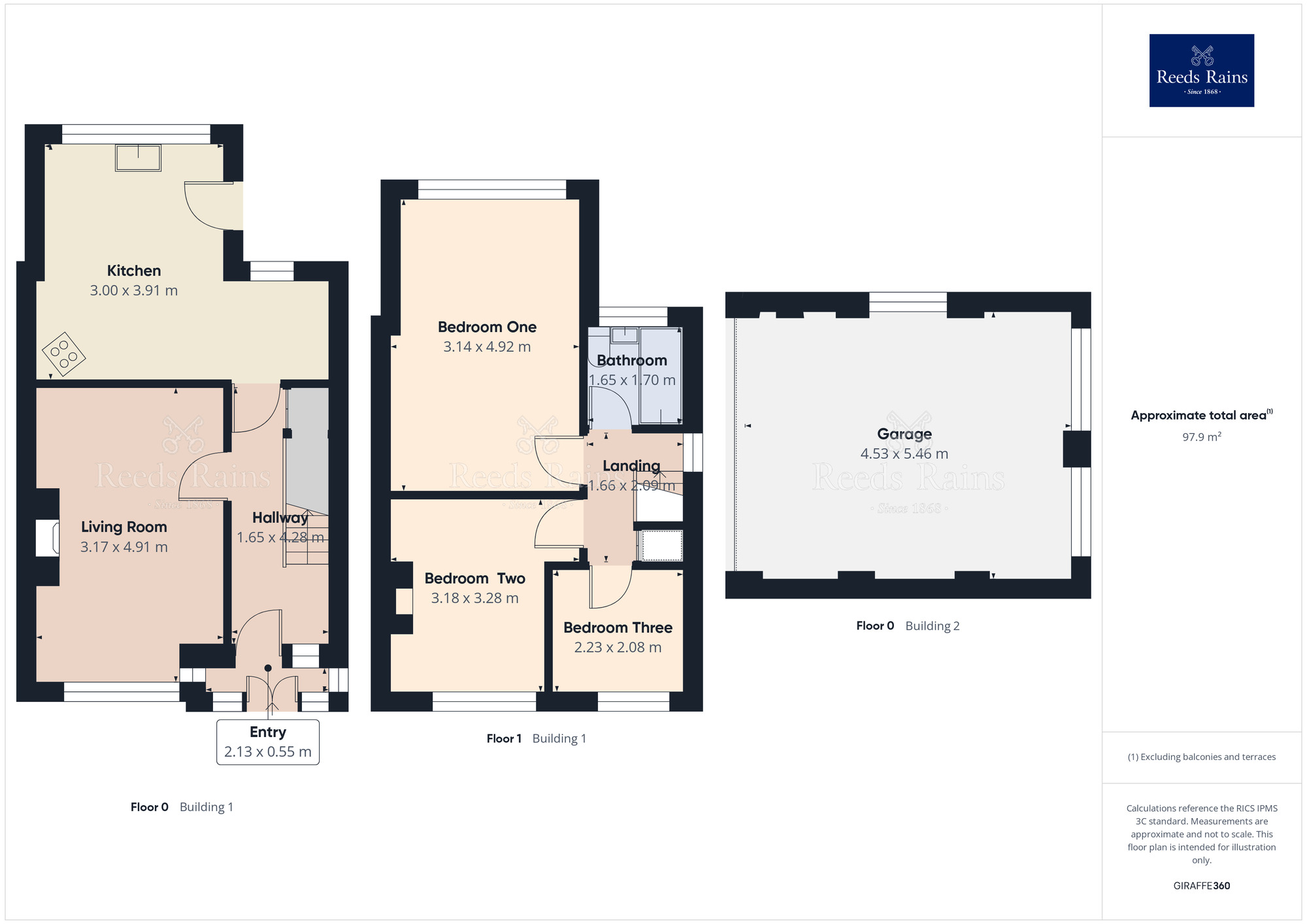 Floorplan of 3 bedroom Semi Detached House for sale, Church Grove, Hazel Grove, Cheshire, SK7