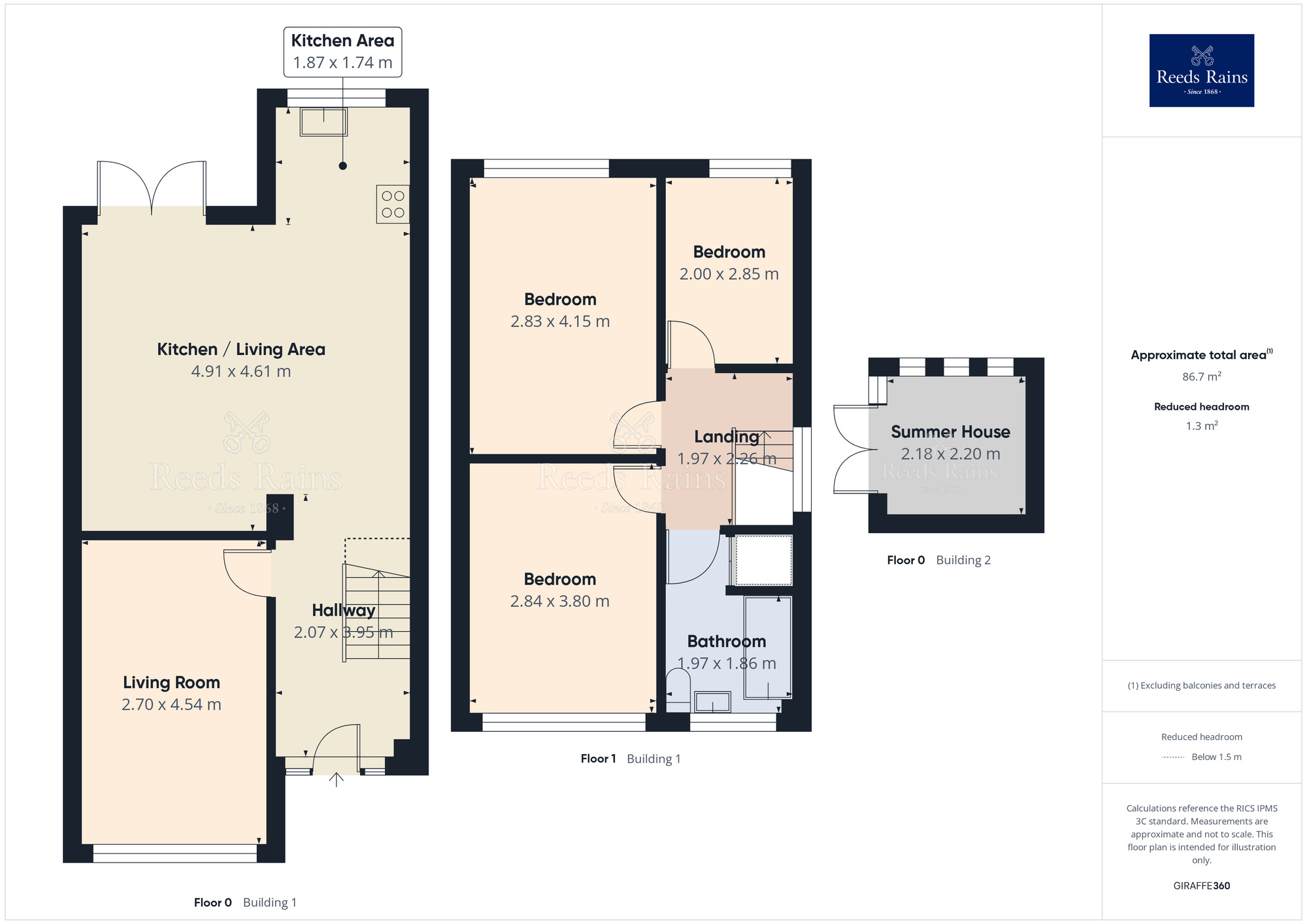 Floorplan of 3 bedroom Semi Detached House for sale, Borrowdale Road, Heaviley, Cheshire, SK2