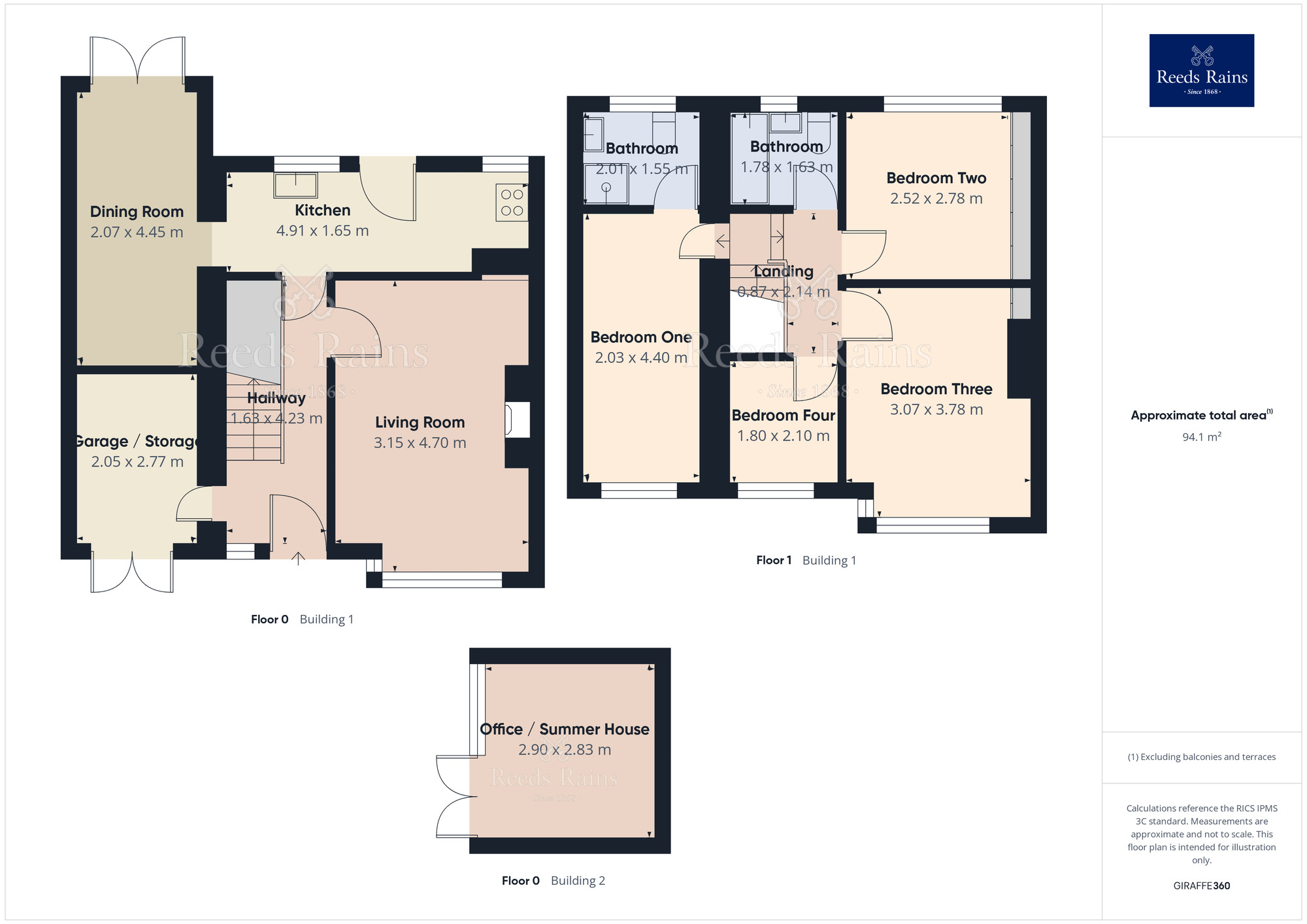 Floorplan of 4 bedroom Semi Detached House for sale, Aber Avenue, Great Moor, Cheshire, SK2