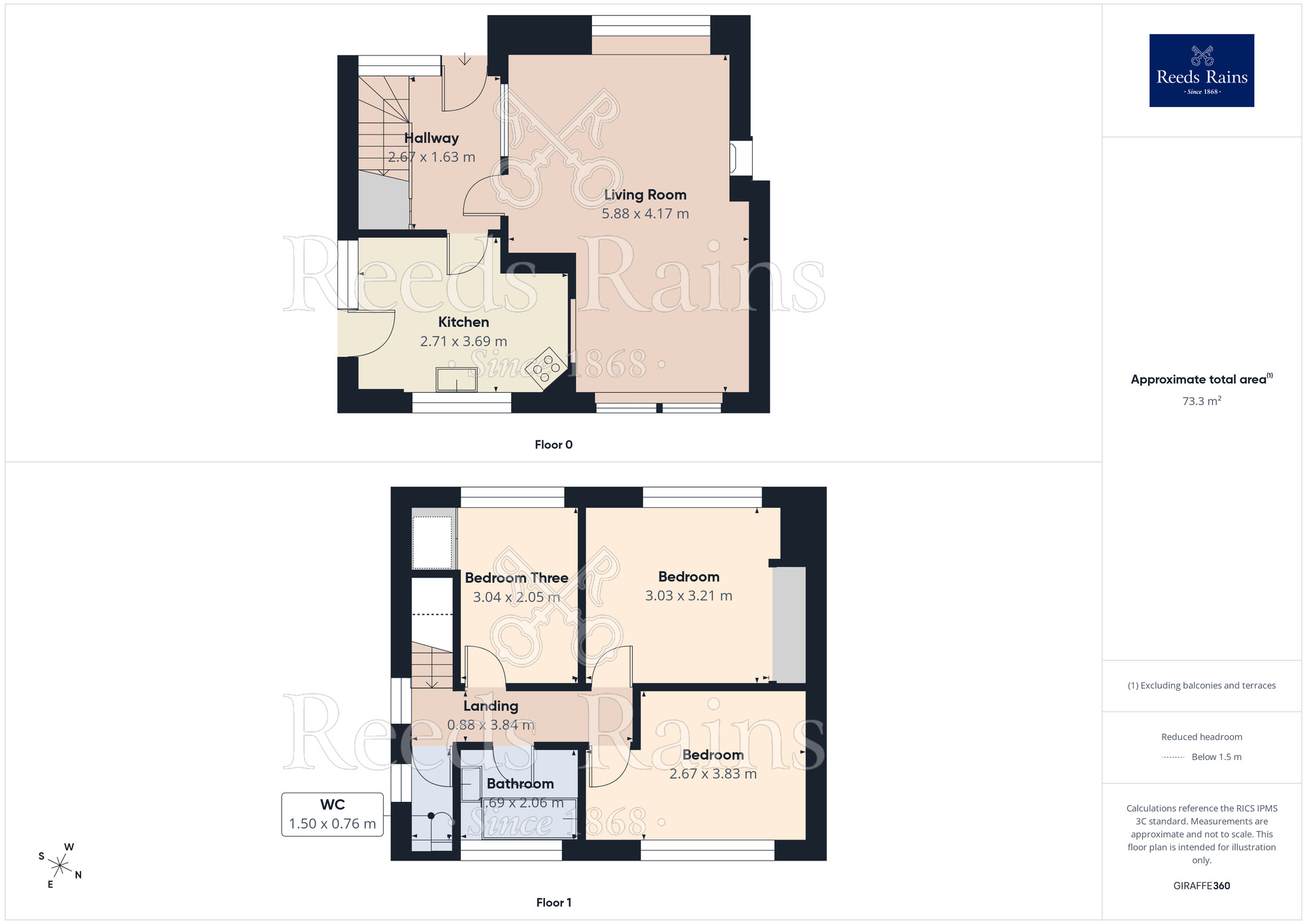 Floorplan of 3 bedroom Semi Detached House to rent, Kay Avenue, Bredbury, Cheshire, SK6