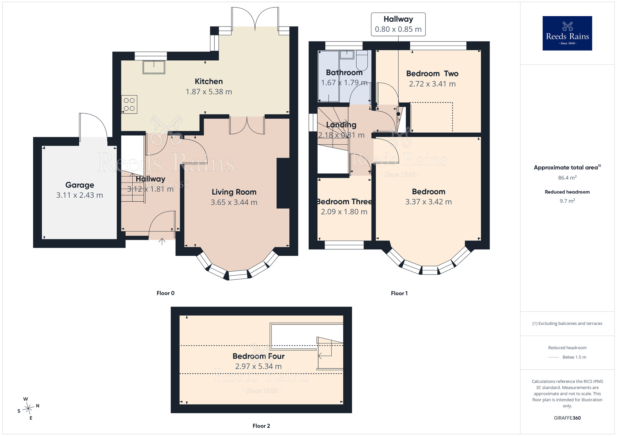 Floorplan of 4 bedroom Semi Detached House to rent, The Fairway, Offerton, Cheshire, SK2
