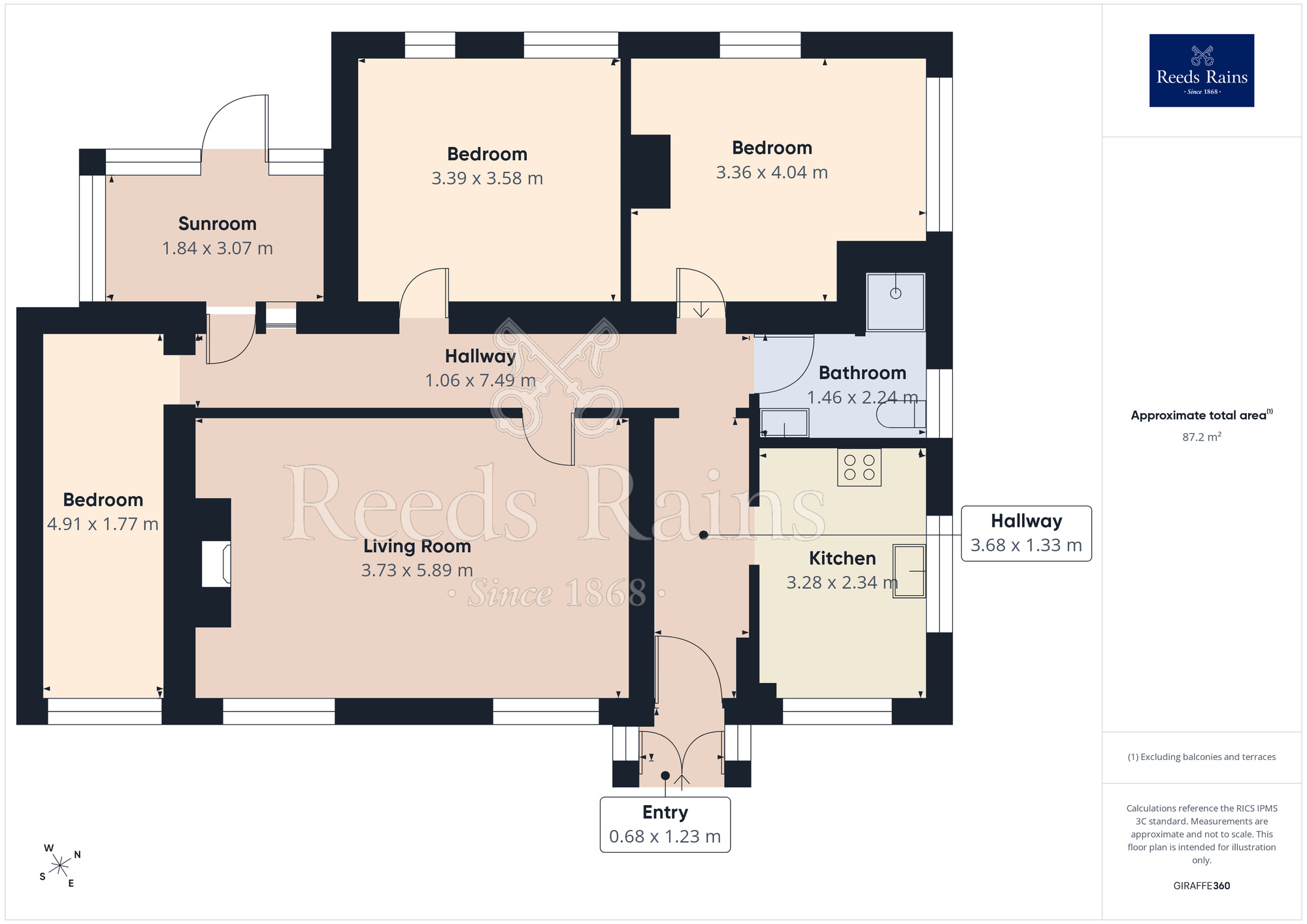 Floorplan of 3 bedroom Semi Detached Bungalow for sale, Offerton Green, Offerton, Cheshire, SK2