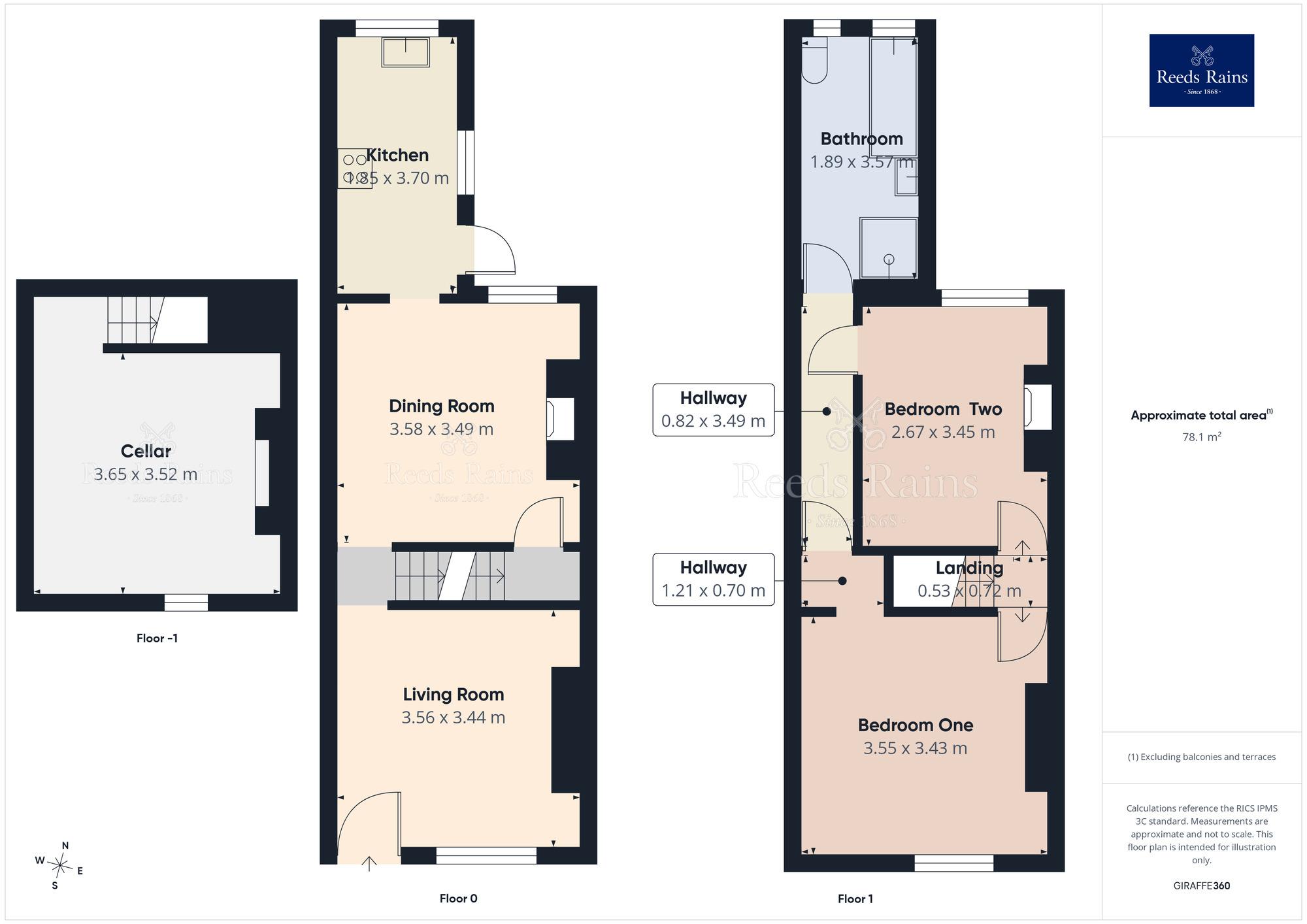 Floorplan of 2 bedroom Mid Terrace House to rent, Courthill Street, Offerton, Cheshire, SK1