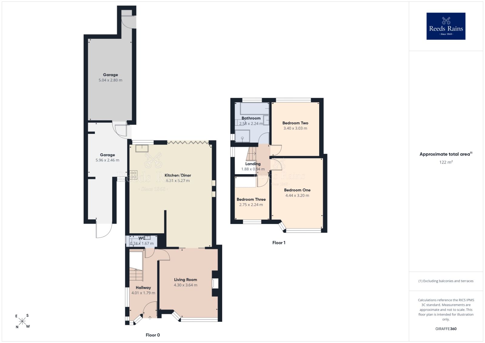 Floorplan of 3 bedroom Semi Detached House for sale, Woodville Drive, Marple, Cheshire, SK6