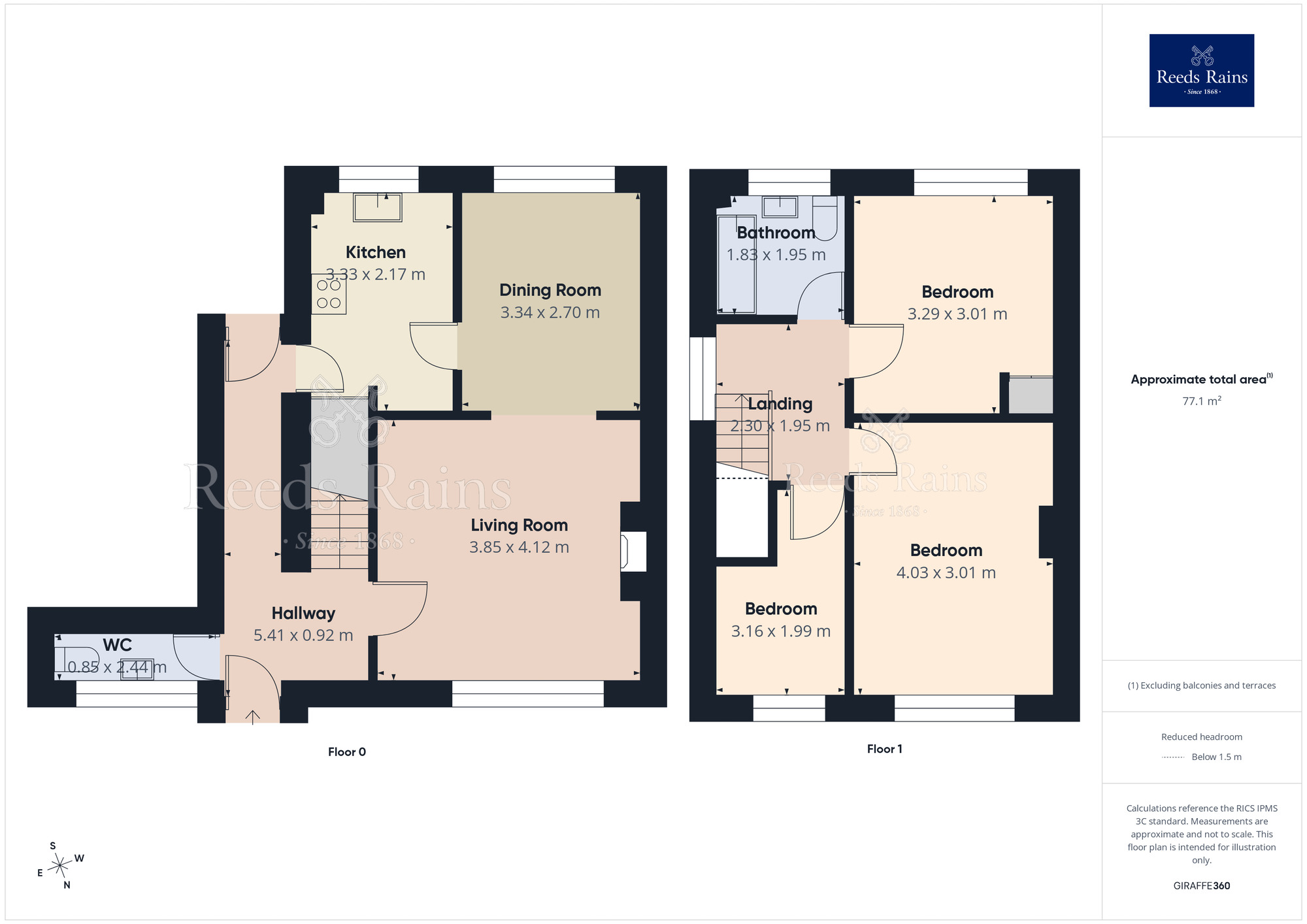 Floorplan of 3 bedroom Link Detached House to rent, Seal Road, Bramhall, Cheshire, SK7