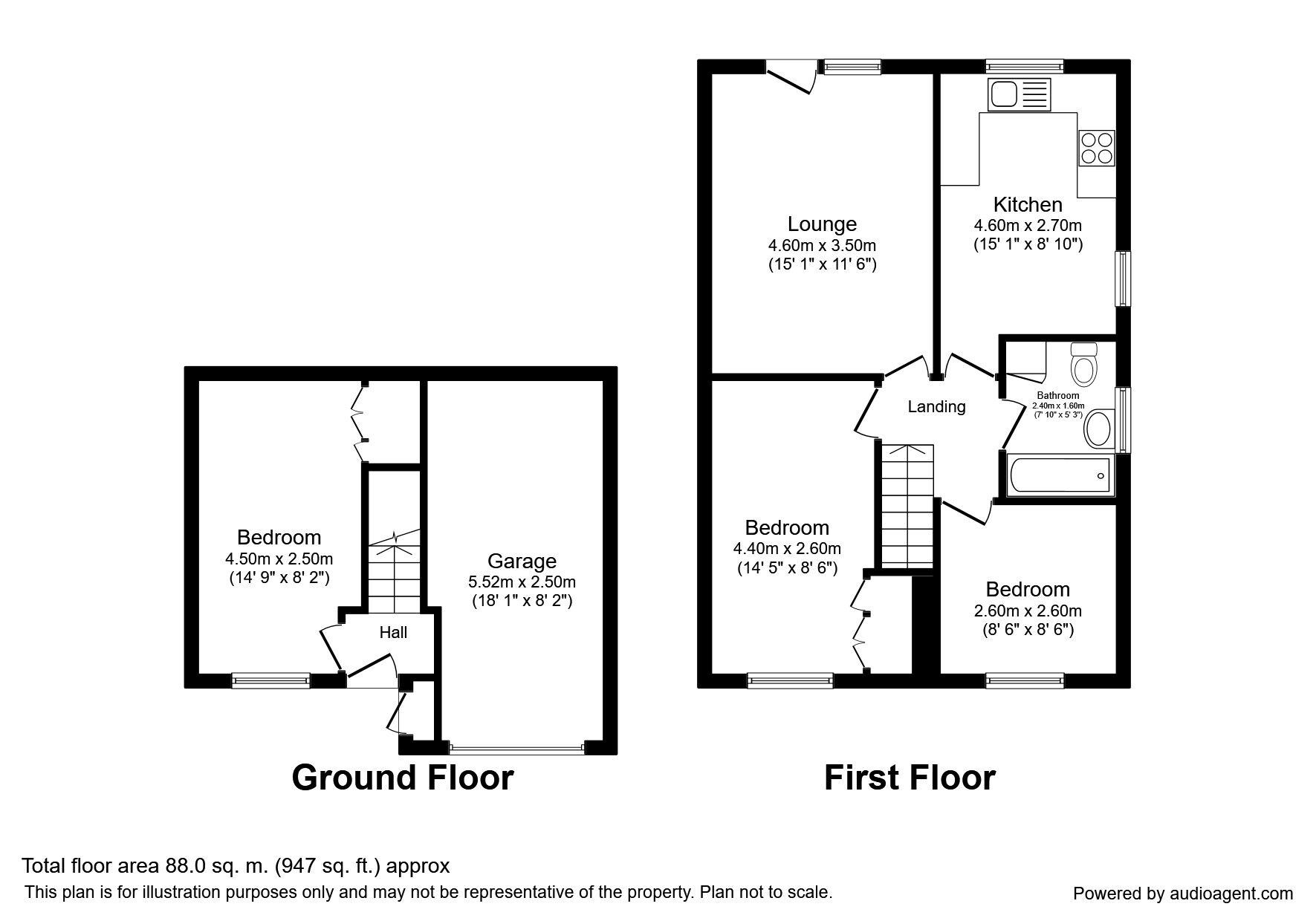 Floorplan of 3 bedroom Detached House to rent, Durmast Grove, Stannington, Sheffield, S6