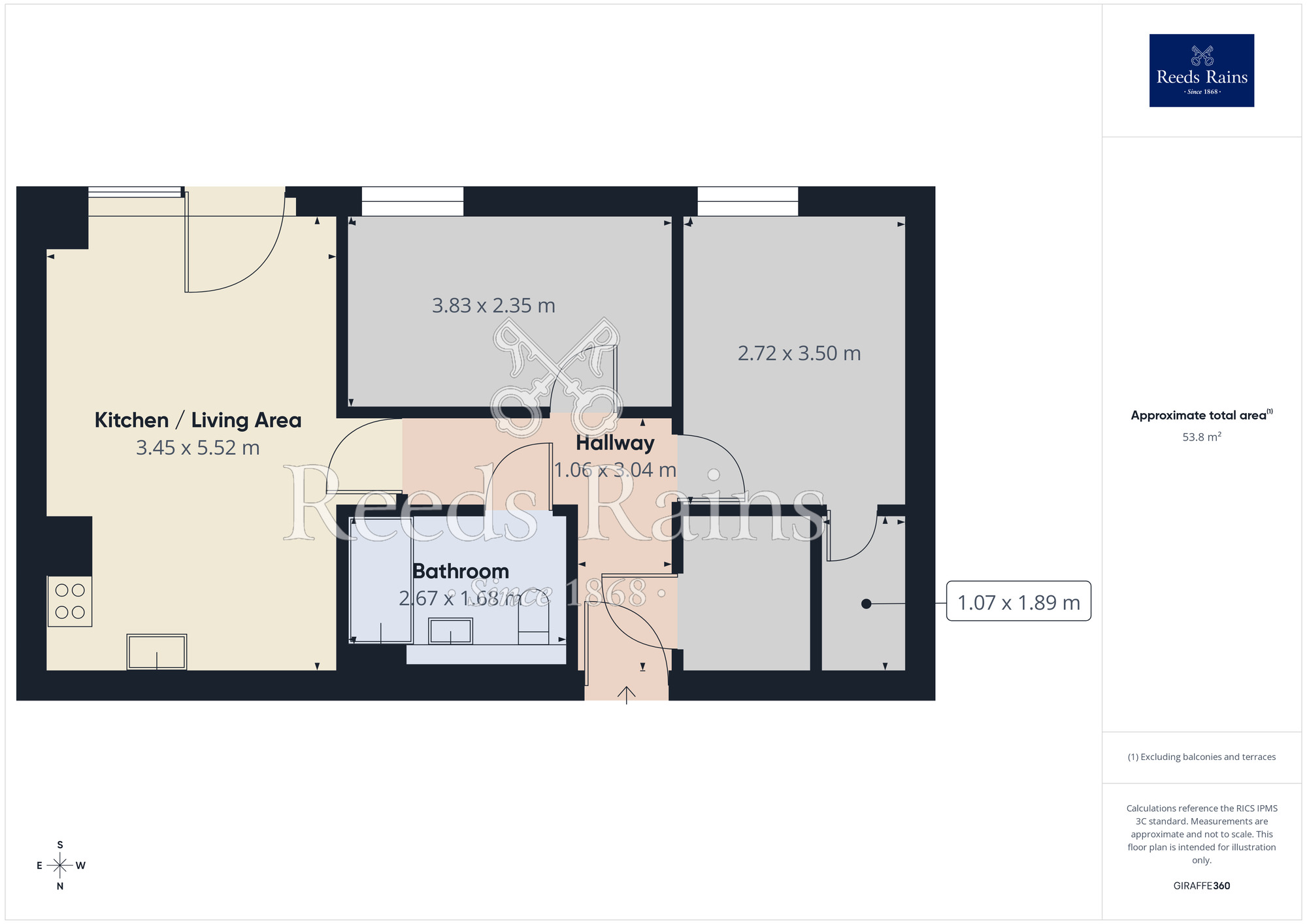 Floorplan of 2 bedroom Flat to rent, 2 Northbank Willey Street, Sheffield, S3