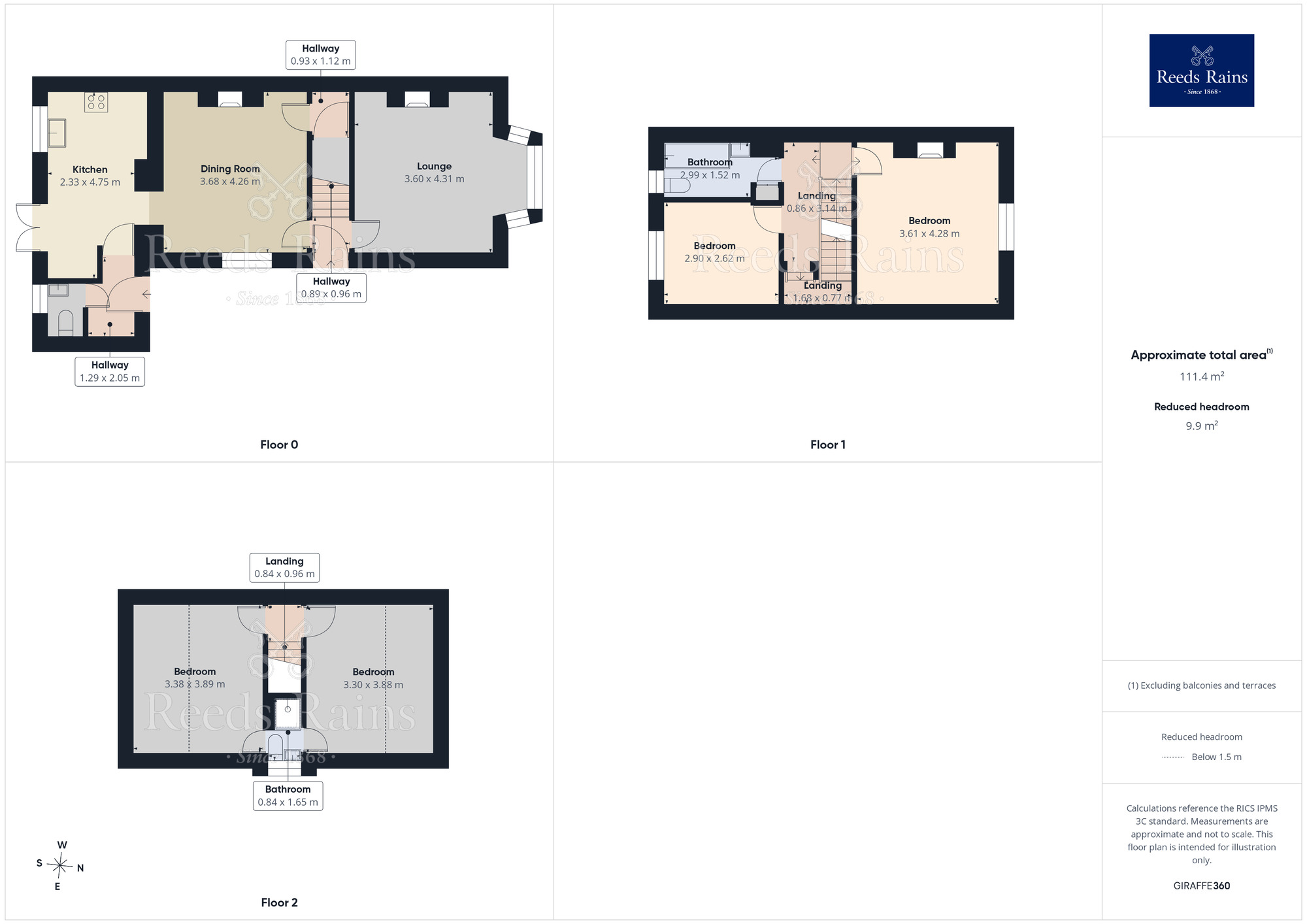 Floorplan of 4 bedroom Semi Detached House to rent, Lydgate Lane, Sheffield, S10