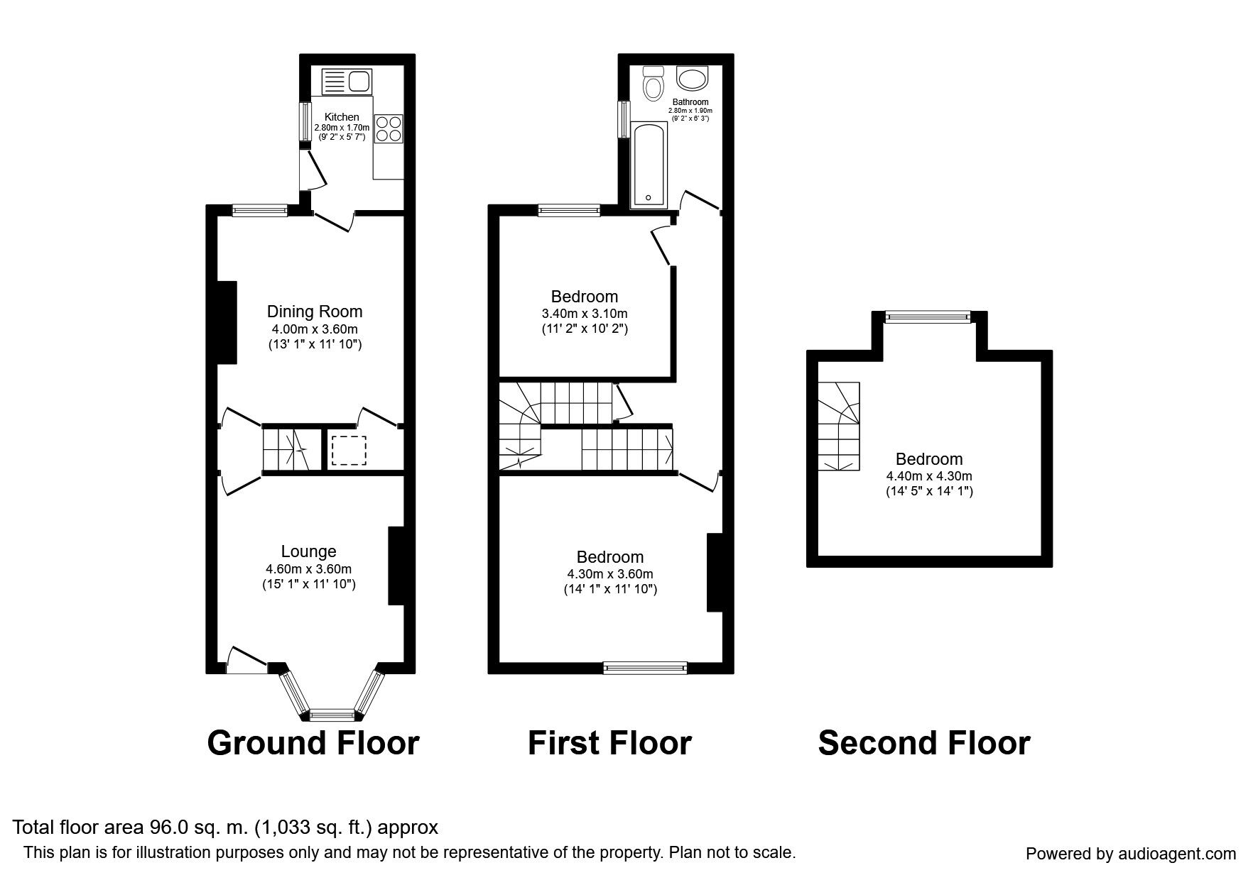 Floorplan of 3 bedroom Mid Terrace House to rent, Lennox Road, Sheffield, S6