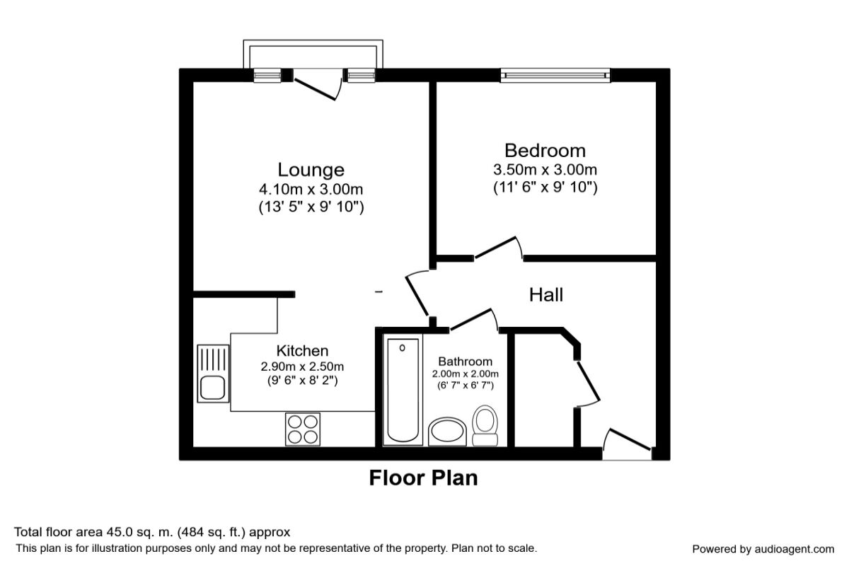 Floorplan of 1 bedroom Flat to rent, Middlewood Road, Sheffield, South Yorkshire, S6