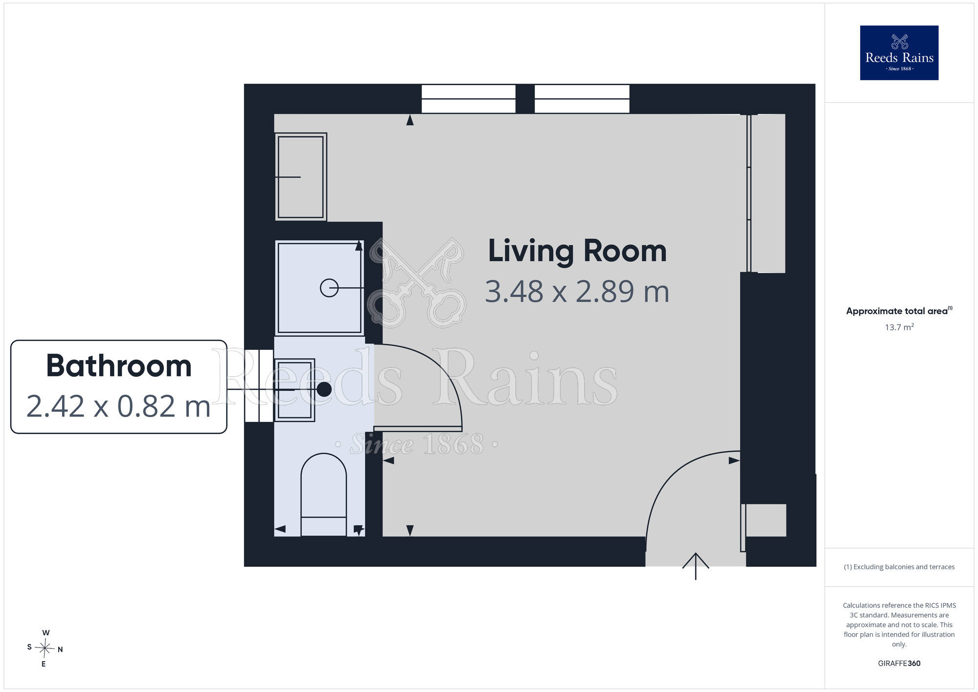 Floorplan of 1 bedroom Flat to rent, Brocco Bank, Sheffield, S11
