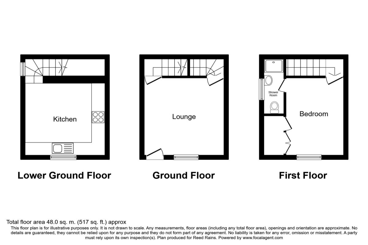 Floorplan of 1 bedroom End Terrace House to rent, Langsett Road South, Oughtibridge, Sheffield, S35