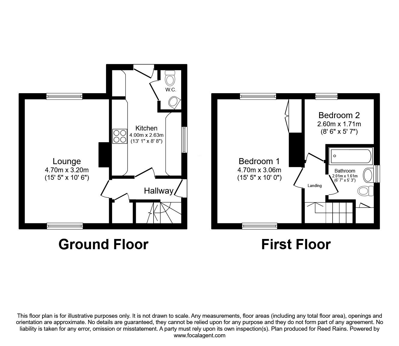 Floorplan of 2 bedroom Semi Detached House for sale, Cookson Road, Sheffield, South Yorkshire, S5