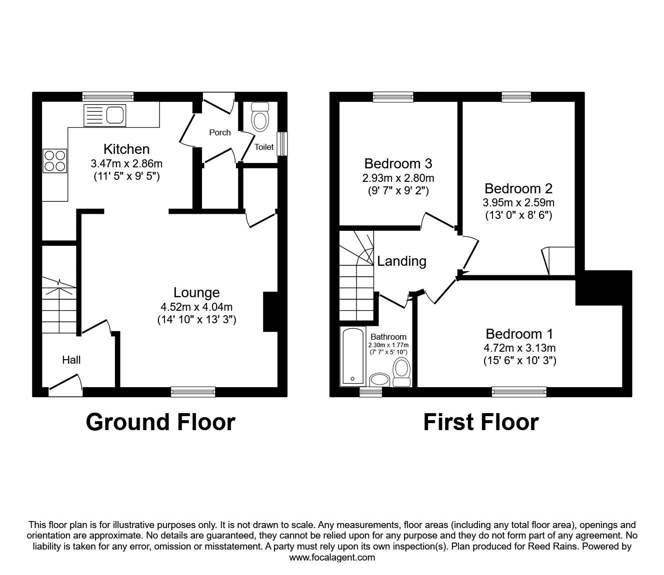 Floorplan of 3 bedroom Mid Terrace House for sale, Milnrow Road, Sheffield, S5