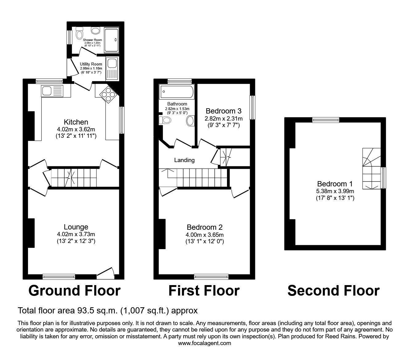 Floorplan of 3 bedroom  House to rent, Wynyard Road, Sheffield, S6