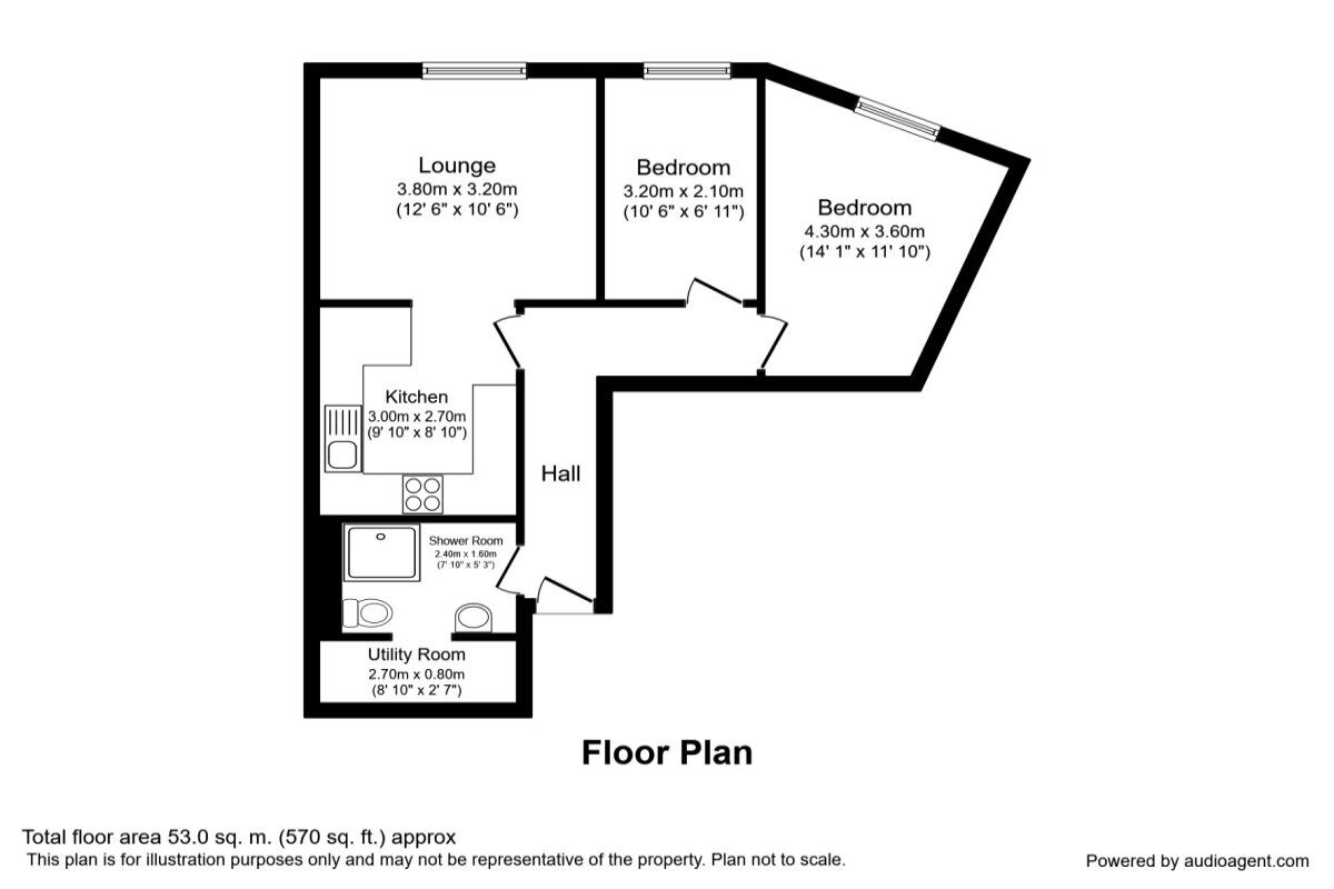 Floorplan of 2 bedroom  Flat to rent, Holme Lane, Sheffield, S6