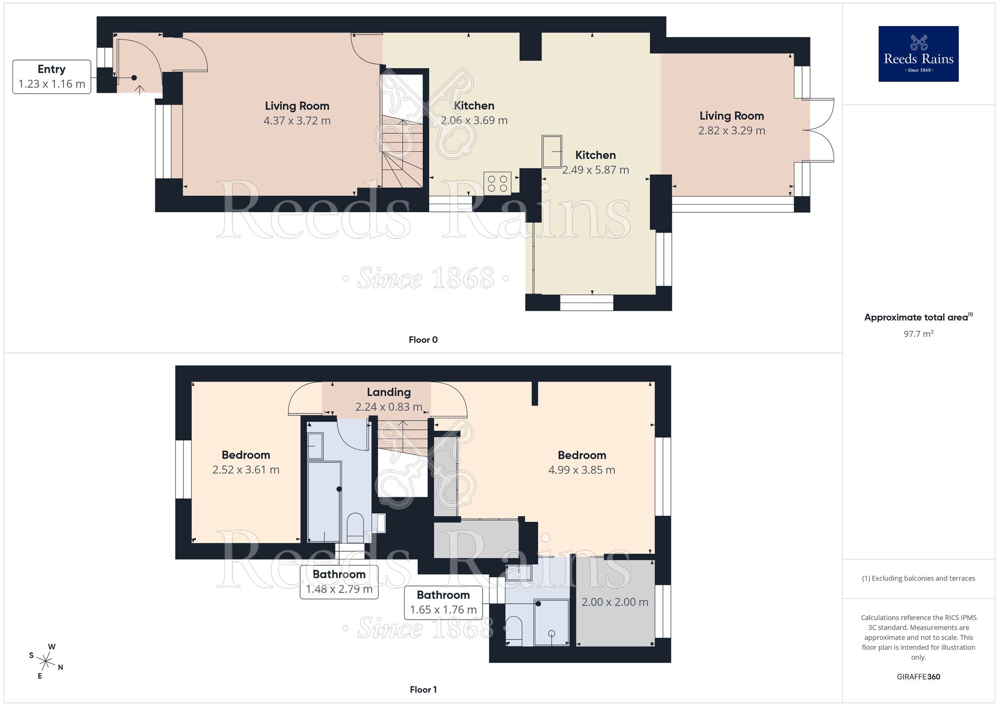 Floorplan of 2 bedroom Semi Detached House for sale, Wade Meadow, Sheffield, South Yorkshire, S6