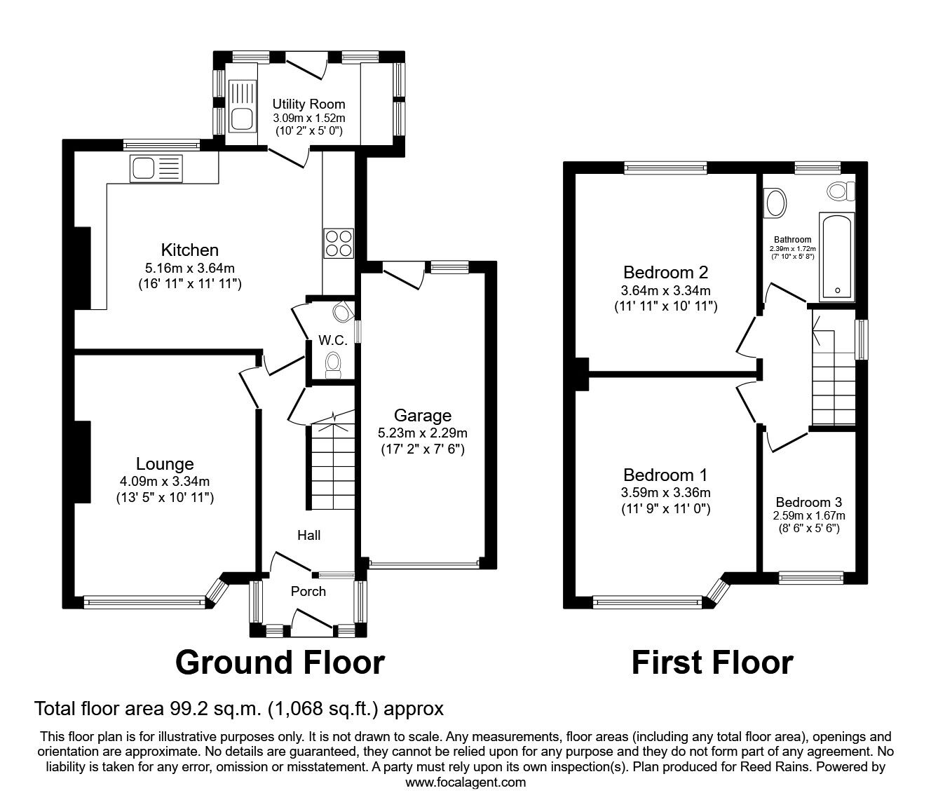 Floorplan of 3 bedroom Semi Detached House to rent, School Lane, Stannington, South Yorkshire, S6