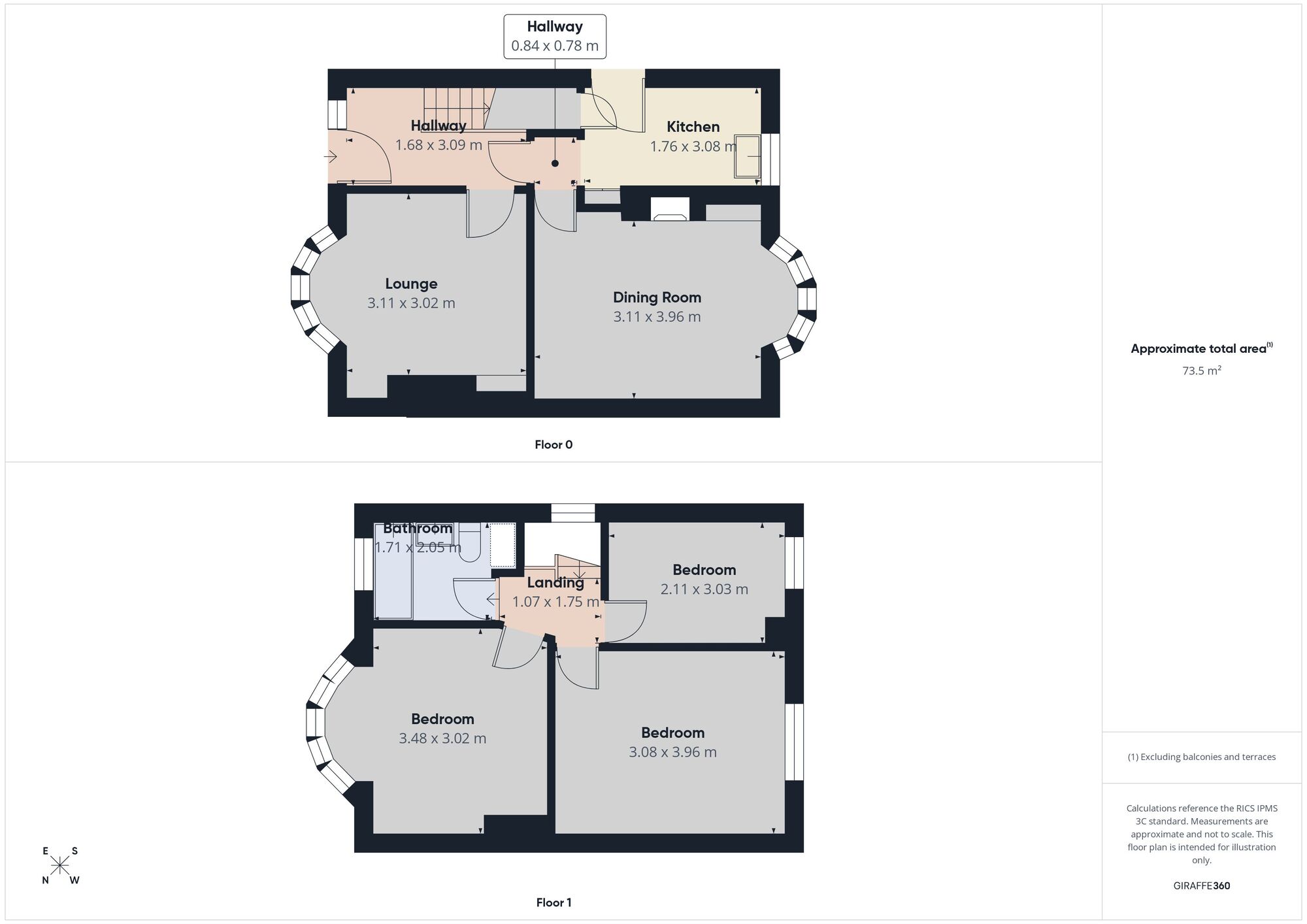 Floorplan of 3 bedroom Semi Detached House for sale, Hereward Road, Sheffield, South Yorkshire, S5