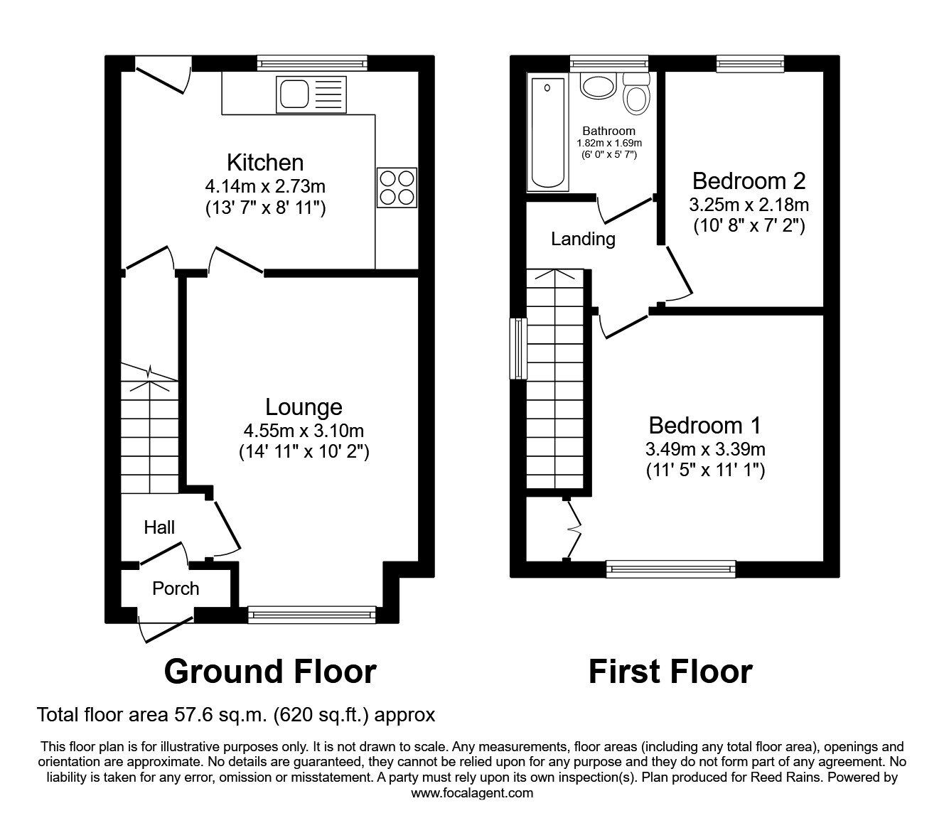 Floorplan of 2 bedroom Semi Detached House to rent, Barlow Road, Sheffield, South Yorkshire, S6