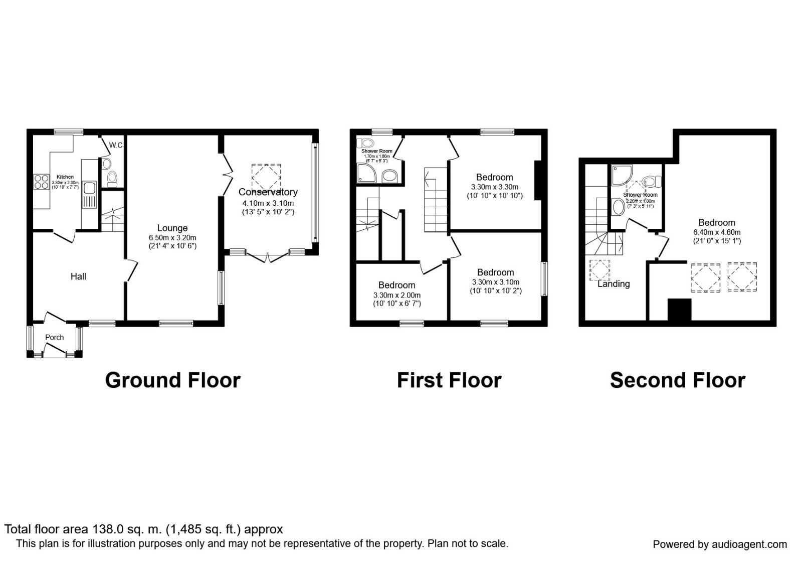 Floorplan of 4 bedroom Mid Terrace House to rent, Nethergate, Stannington, South Yorkshire, S6