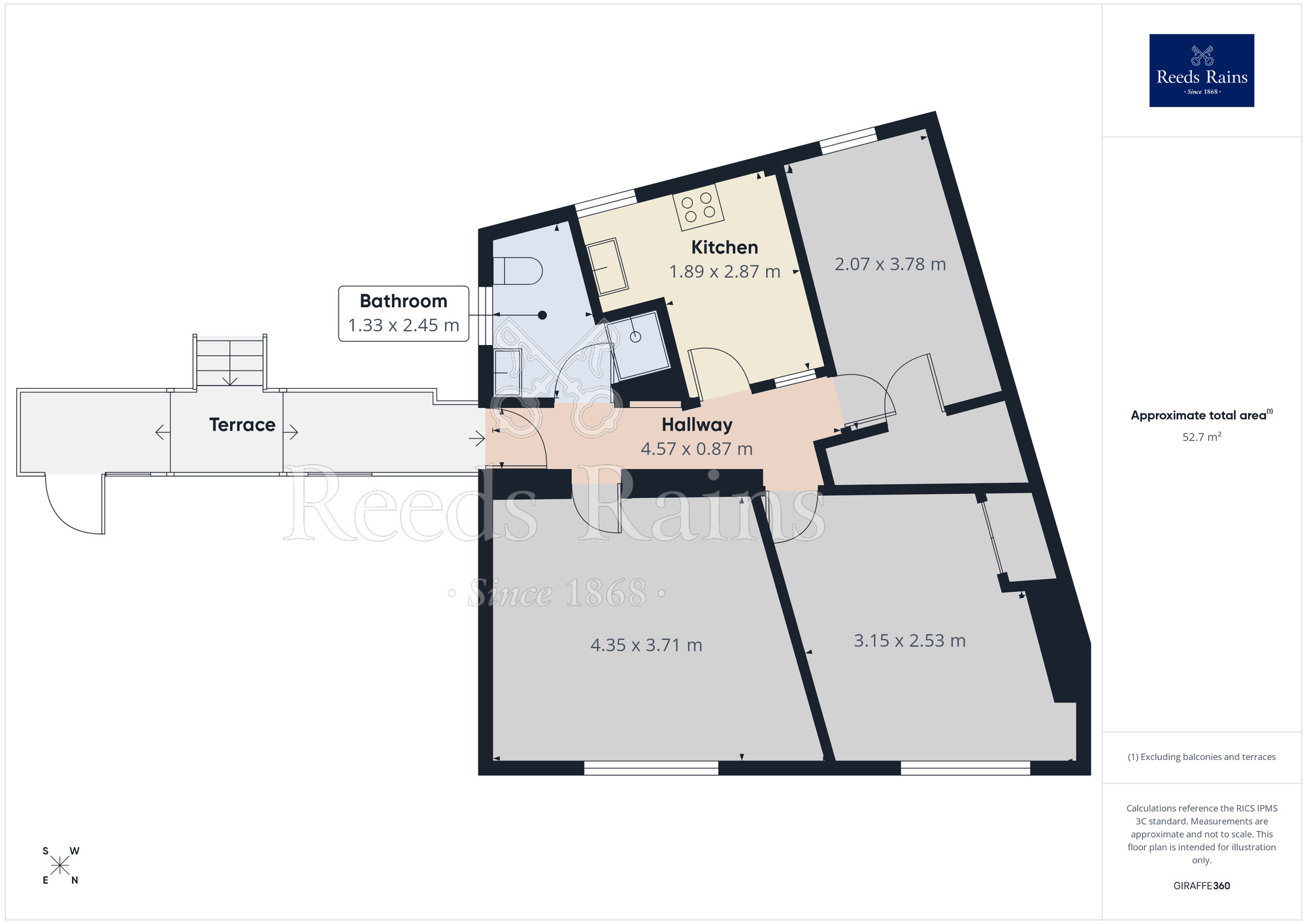 Floorplan of 2 bedroom Flat to rent, Worrall Road, Sheffield, South Yorkshire, S6