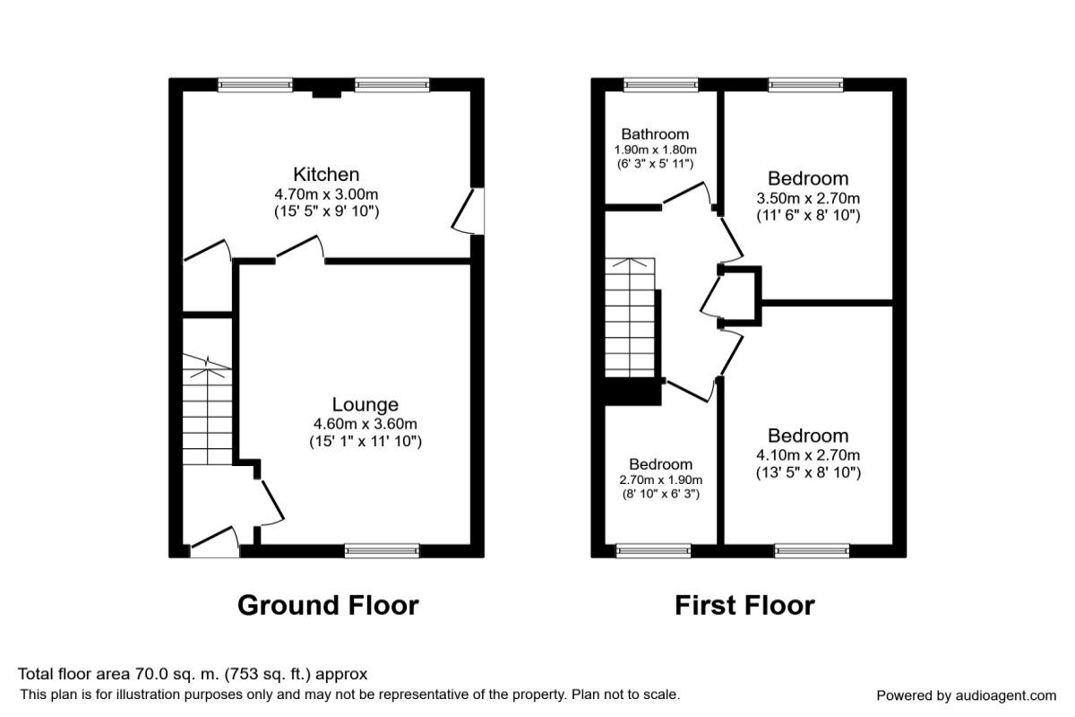 Floorplan of 3 bedroom Semi Detached House to rent, Walkley Street, Sheffield, South Yorkshire, S6