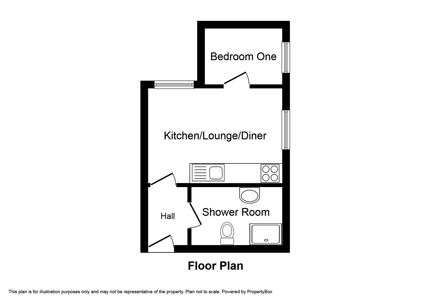 Floorplan of 1 bedroom  Flat to rent, Holme Lane, Sheffield, South Yorkshire, S6