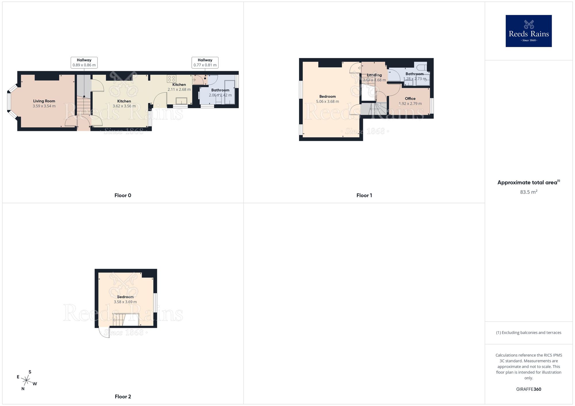 Floorplan of 3 bedroom Mid Terrace House for sale, Overton Road, Sheffield, South Yorkshire, S6