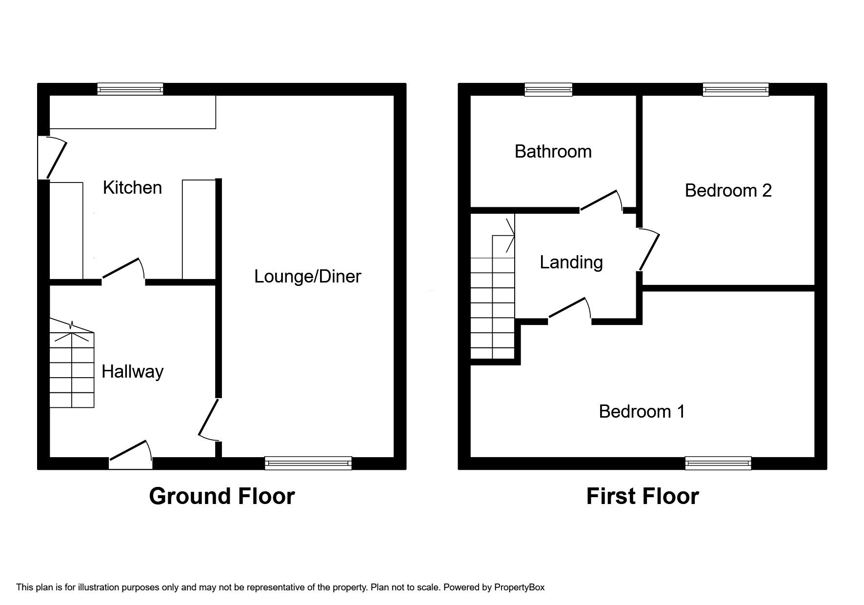 Floorplan of 2 bedroom Semi Detached House to rent, The Frostings, Grenoside, South Yorkshire, S35