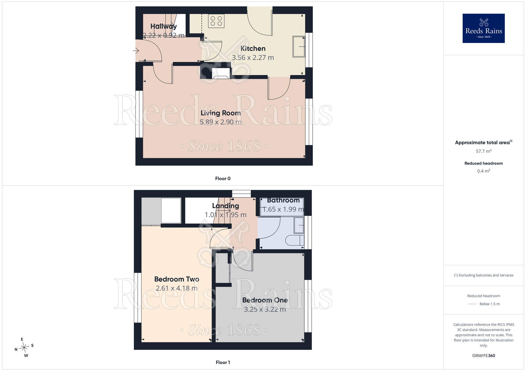 Floorplan of 2 bedroom Semi Detached House to rent, The Frostings, Grenoside, South Yorkshire, S35