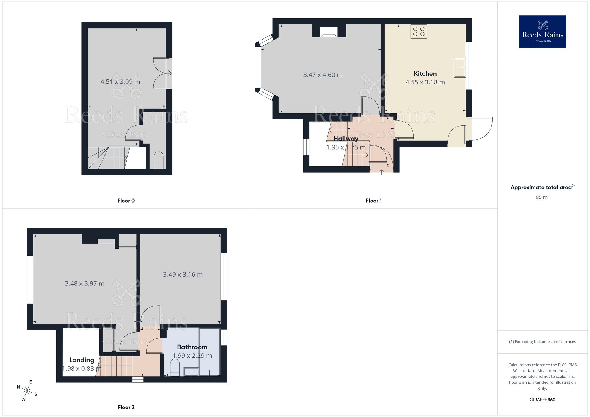 Floorplan of 2 bedroom Semi Detached House to rent, Colley Crescent, Sheffield, S5