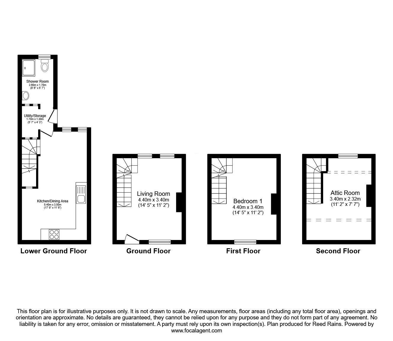 Floorplan of 2 bedroom Mid Terrace House for sale, Beechwood Road, Sheffield, South Yorkshire, S6