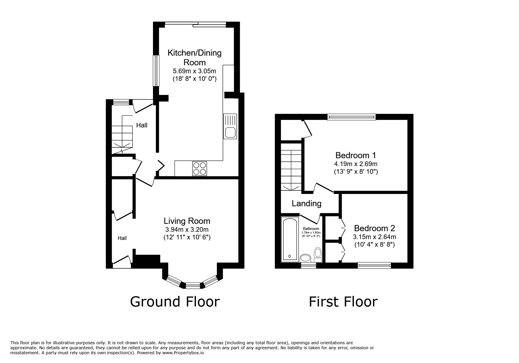 Floorplan of 2 bedroom Detached House to rent, Dearne Street, Sheffield, South Yorkshire, S9