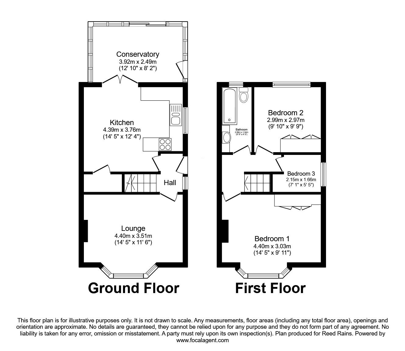 Floorplan of 3 bedroom Semi Detached House for sale, Harris Road, Sheffield, South Yorkshire, S6